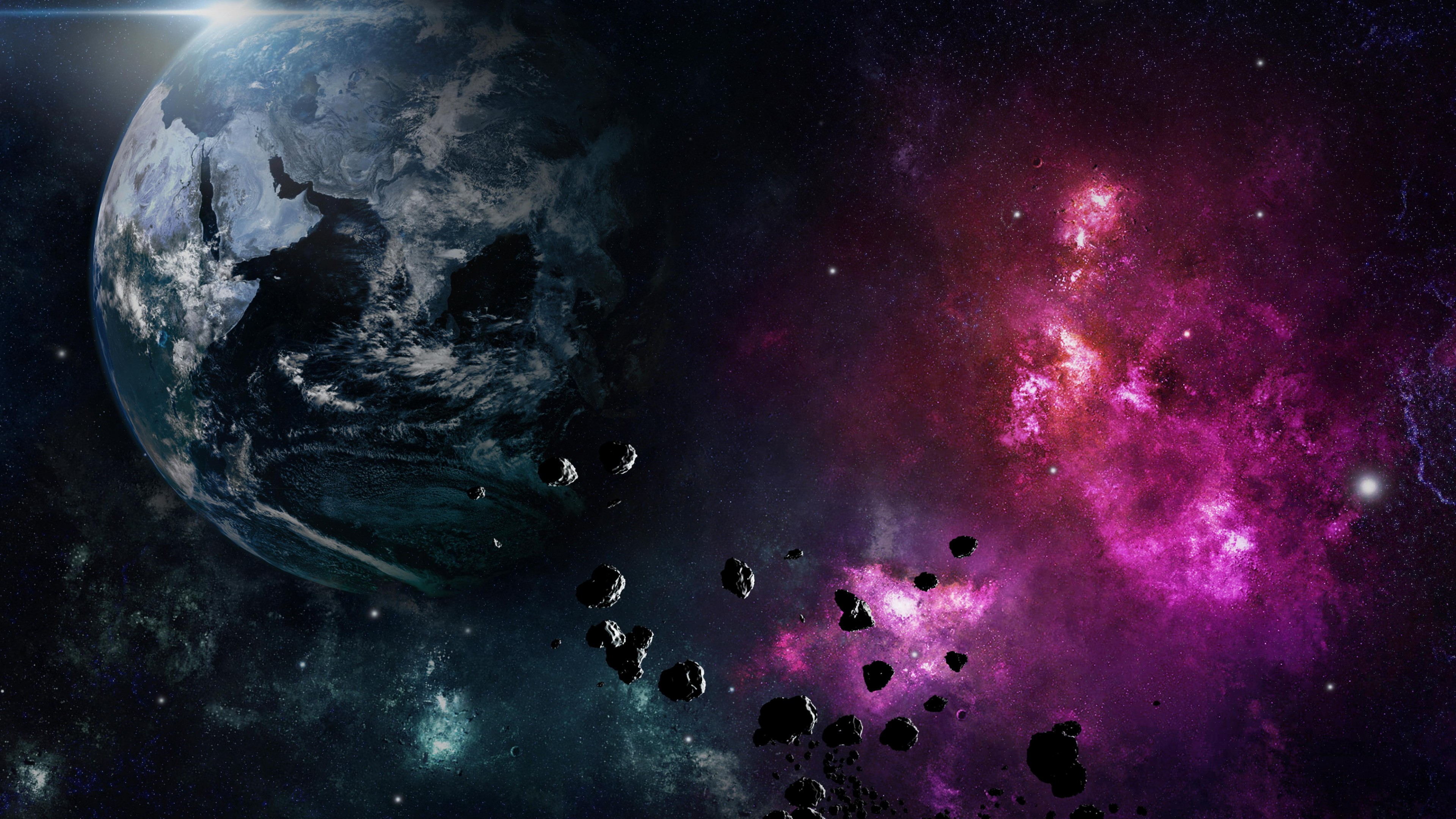 Wallpaper Earth, planet, space, nebula, explosion, Space