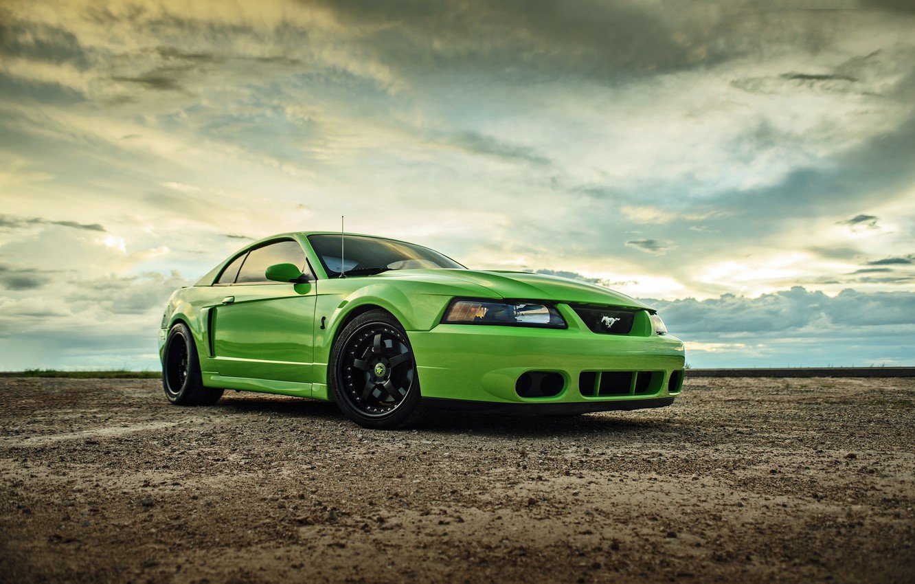 Wallpaper Mustang, Ford, Green, Cobra, SVT image for desktop, section ford
