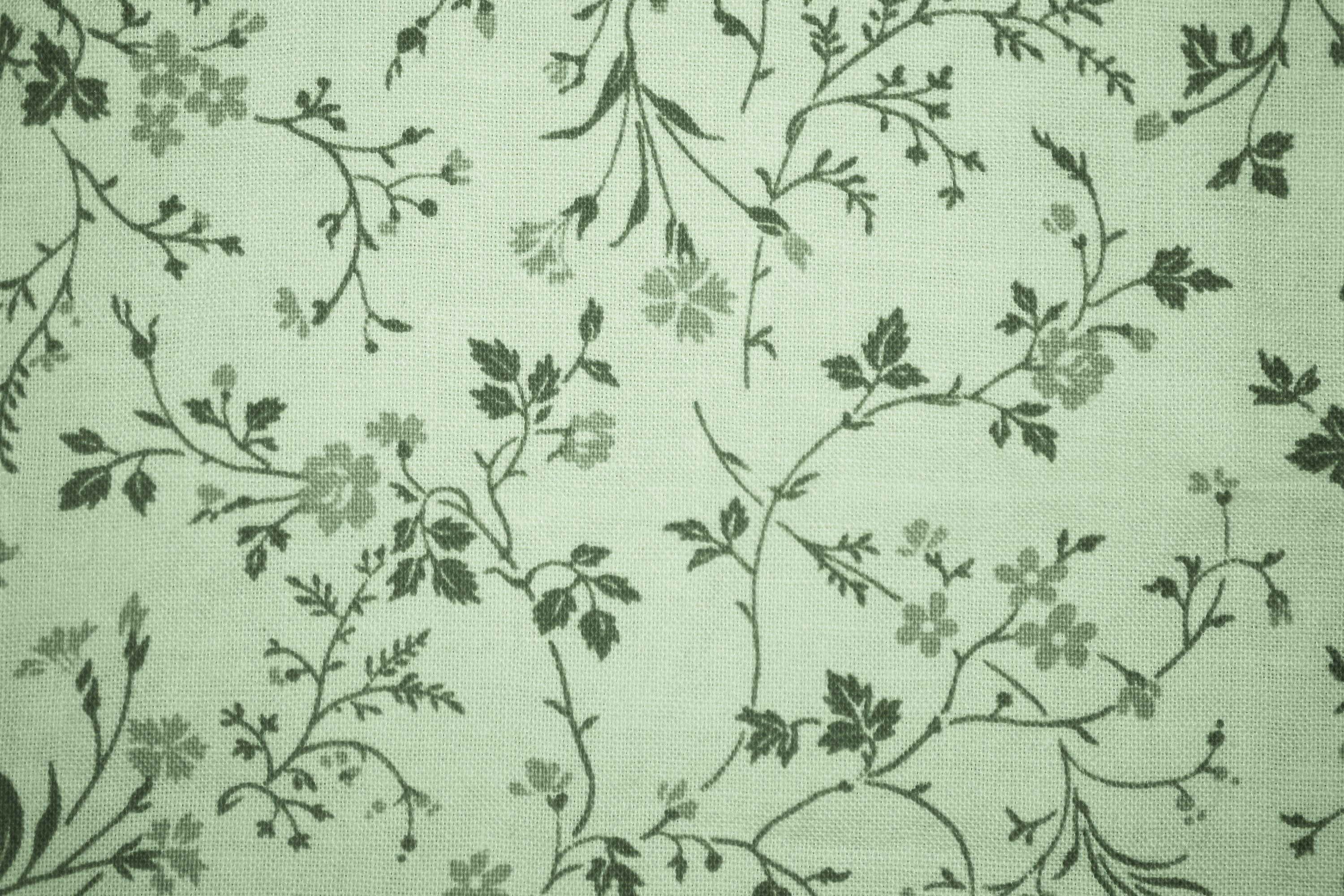 Download Sage Green Floral Print Wallpaper