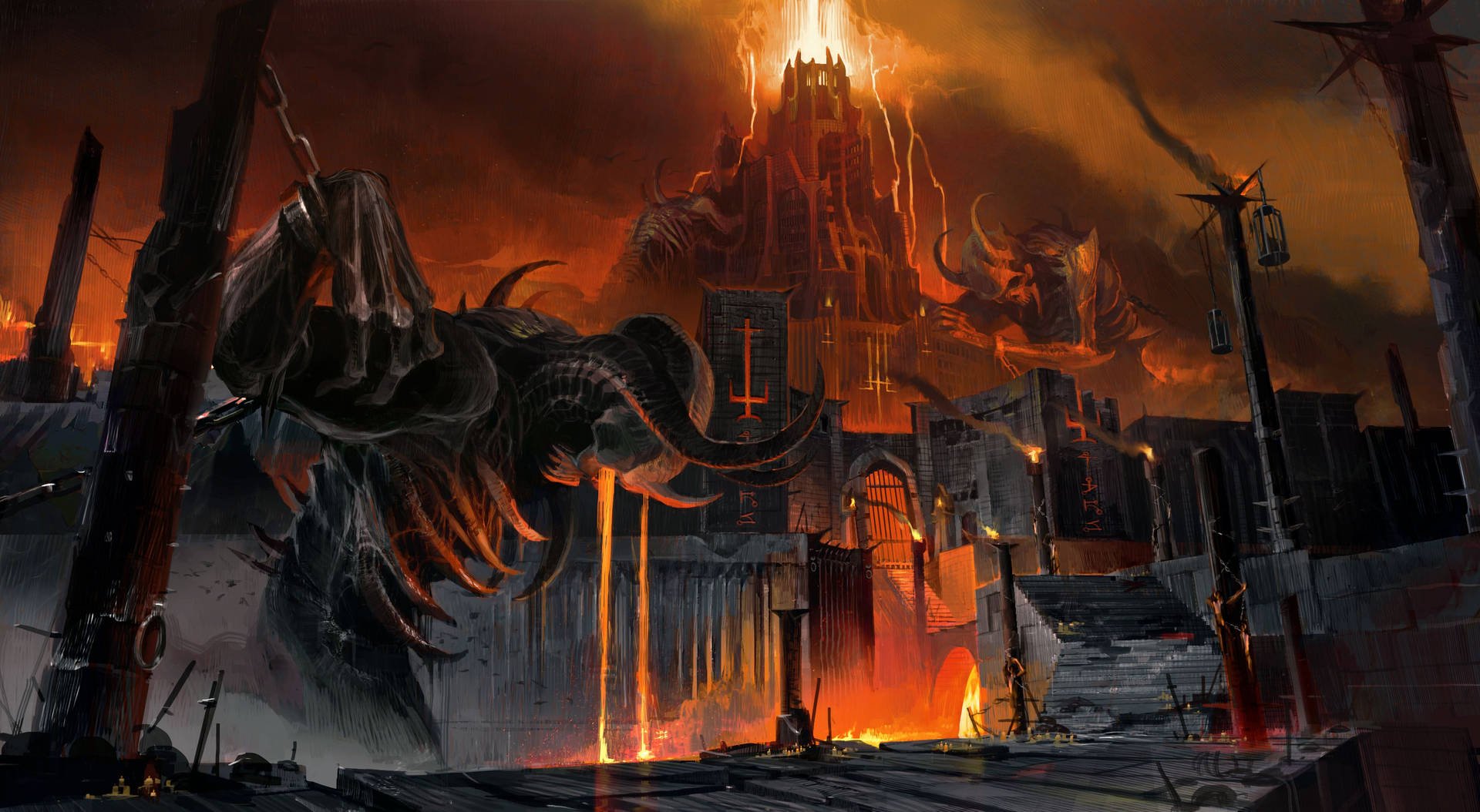 Download Doom Eternal Icon Of Sin In Nekravol Wallpaper