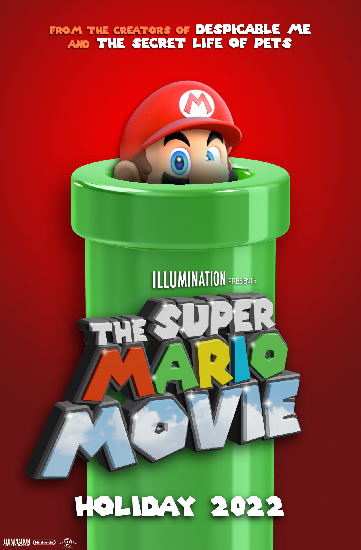 Behind the scenes of my mario movie poster!