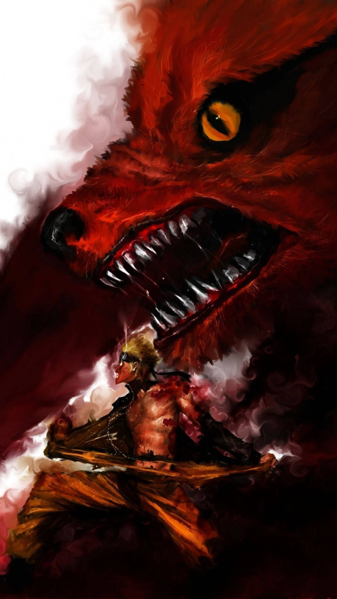 Download Intense Naruto And Kurama iPhone Wallpaper