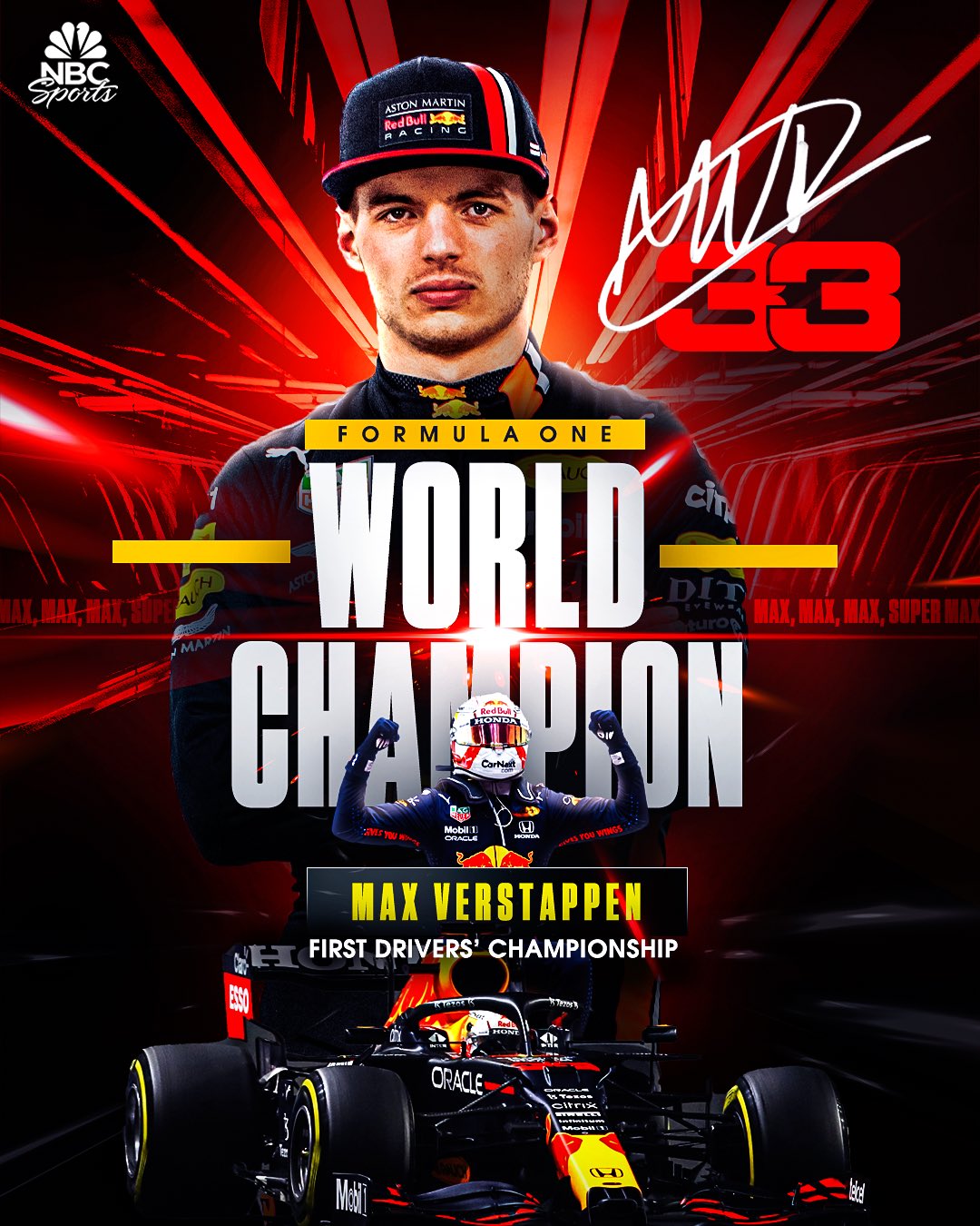 NBC Sports MAX! wins his first World Drivers' Championship on the FINAL LAP! #F1