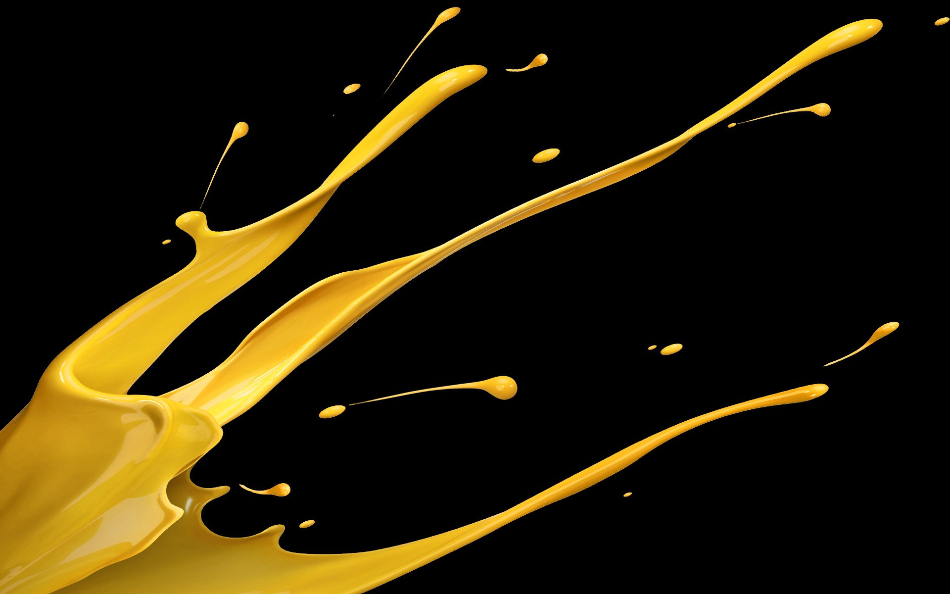 abstract, Yellow, Black Background Wallpaper HD / Desktop and Mobile Background