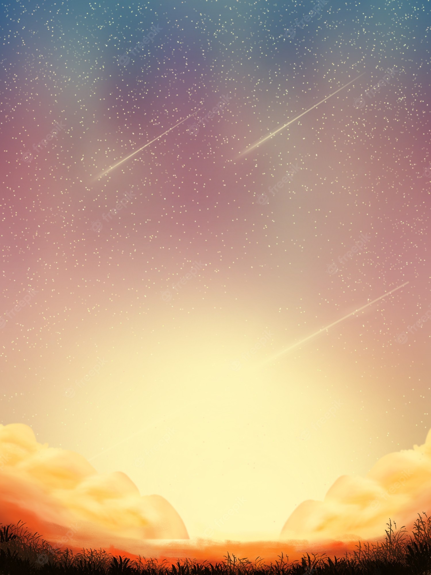 Premium Photo. Beautiful background wallpaper fantasy illustration digital painting