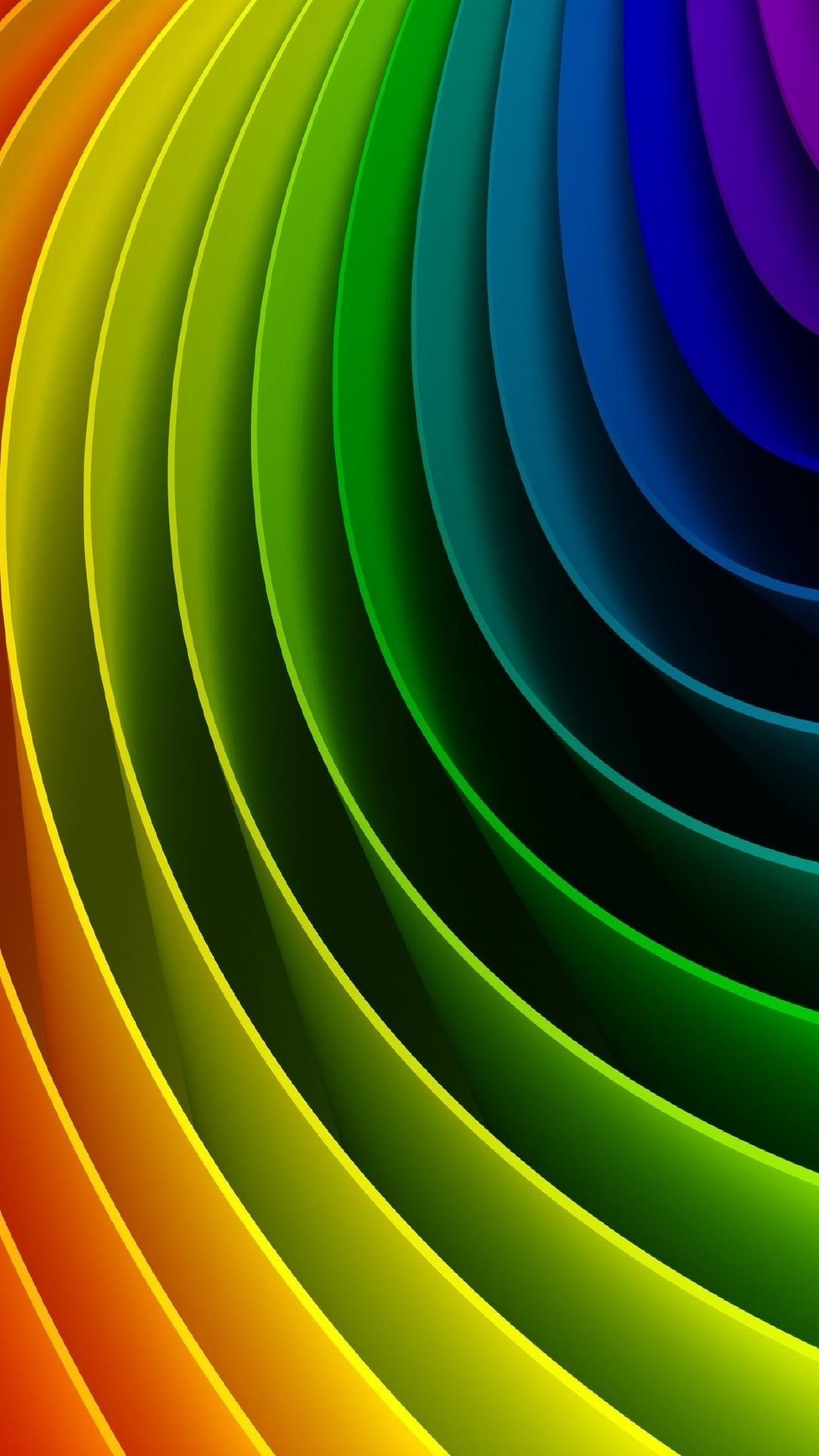3D HD wallpaper for mobile free download, green, spiral, circle, yellow, colorfulness