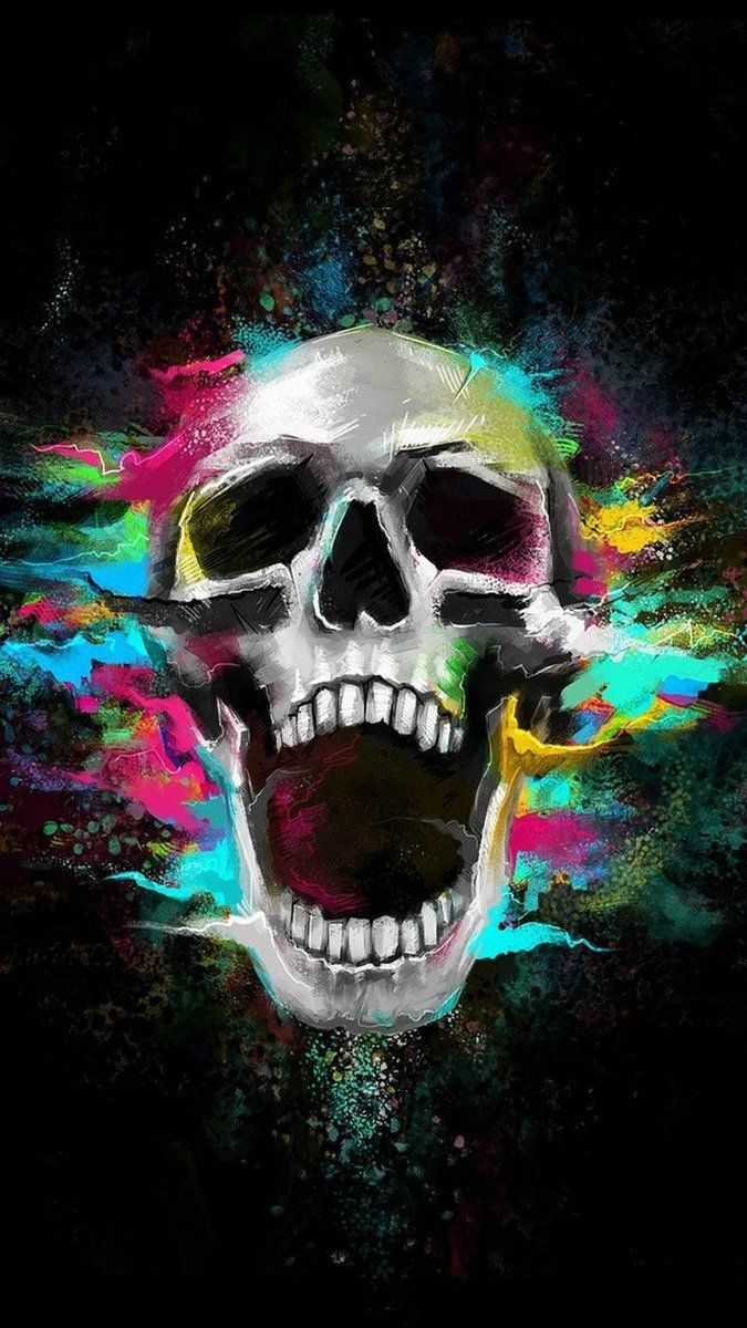 Scary Skulls iPhone Wallpaper