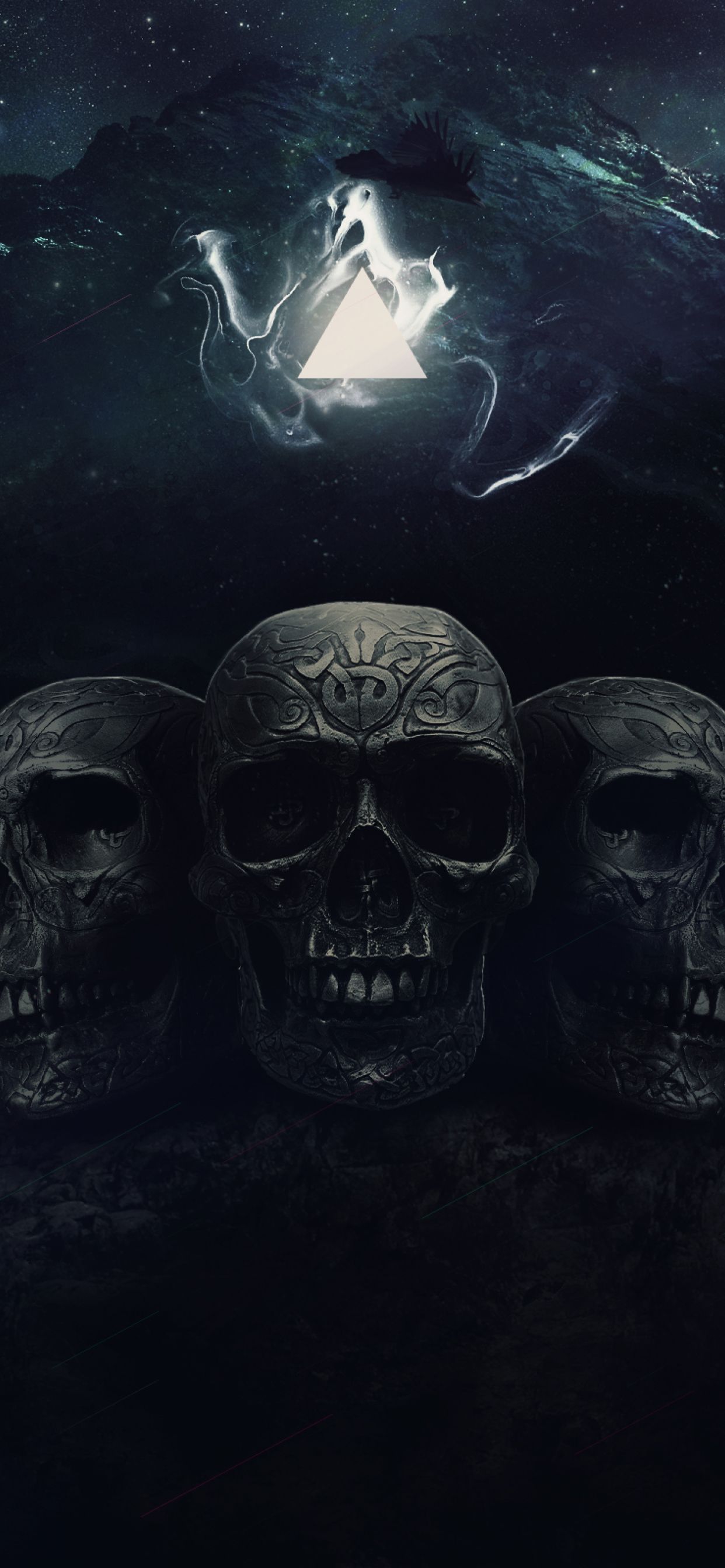 Scary Skulls iPhone Wallpaper