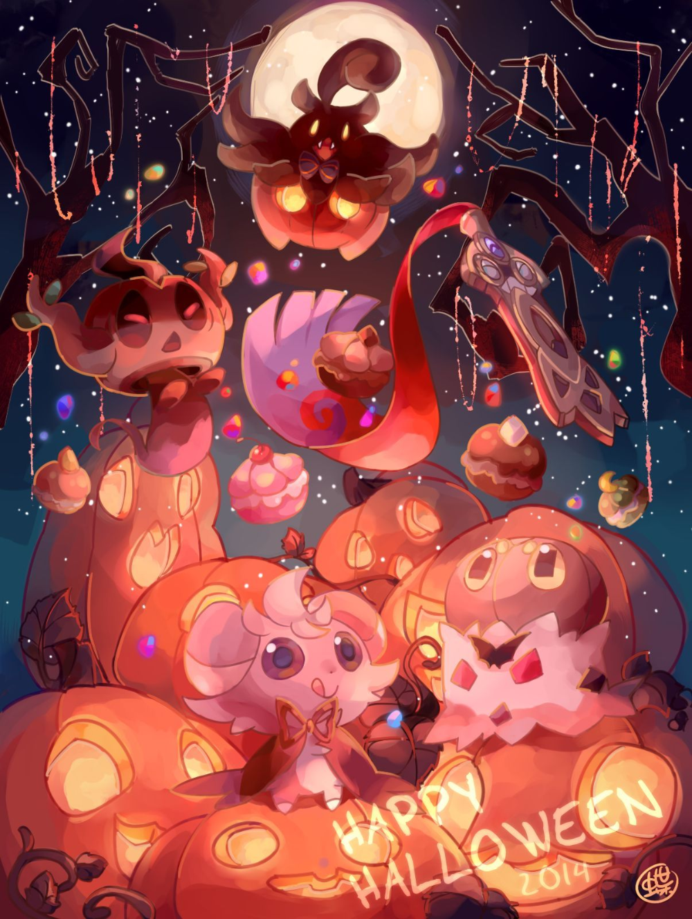 Pokemon Halloween Wallpaper Free Pokemon Halloween Background - Pokemon halloween, Anime halloween, Papel de parede pokemon fofo