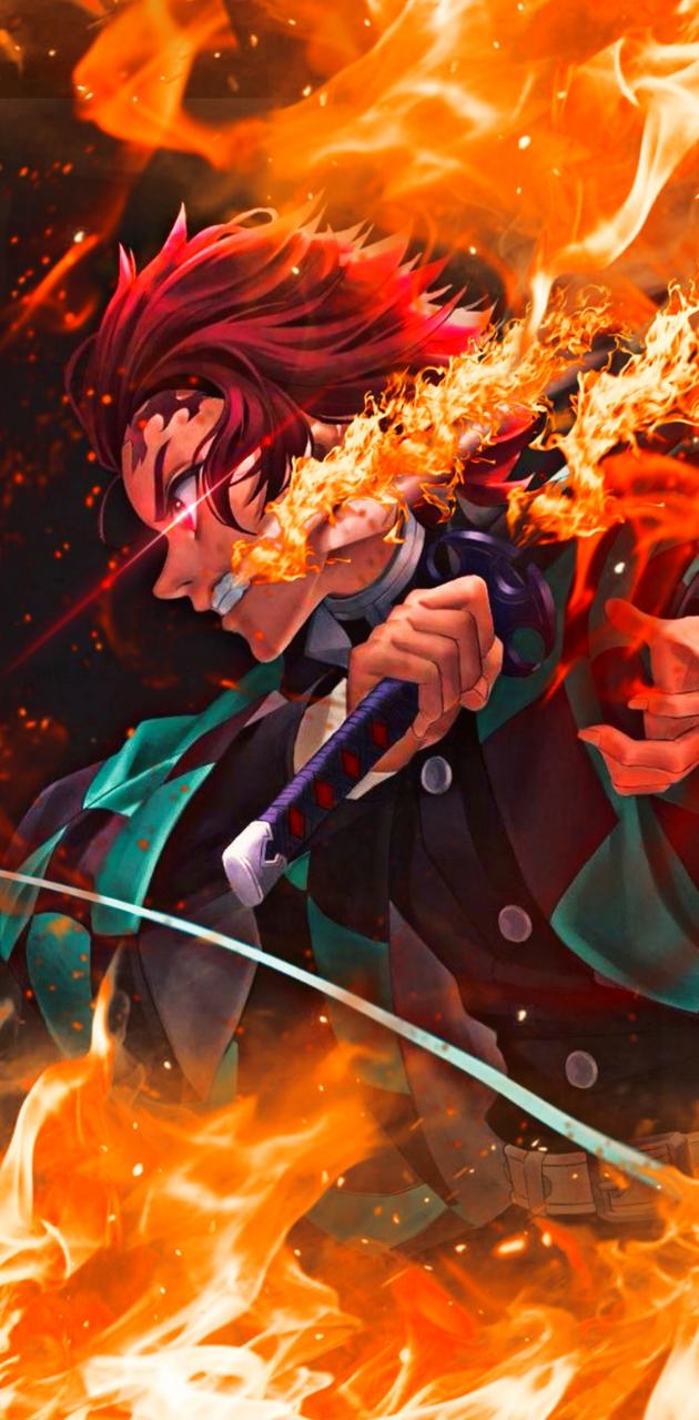 Wallpaper Anime Hinokami Kagura Mugen Train Tanjiro Kamado Demon Slayer  Kimetsu no Yaiba Kagura Background  Download Free Image