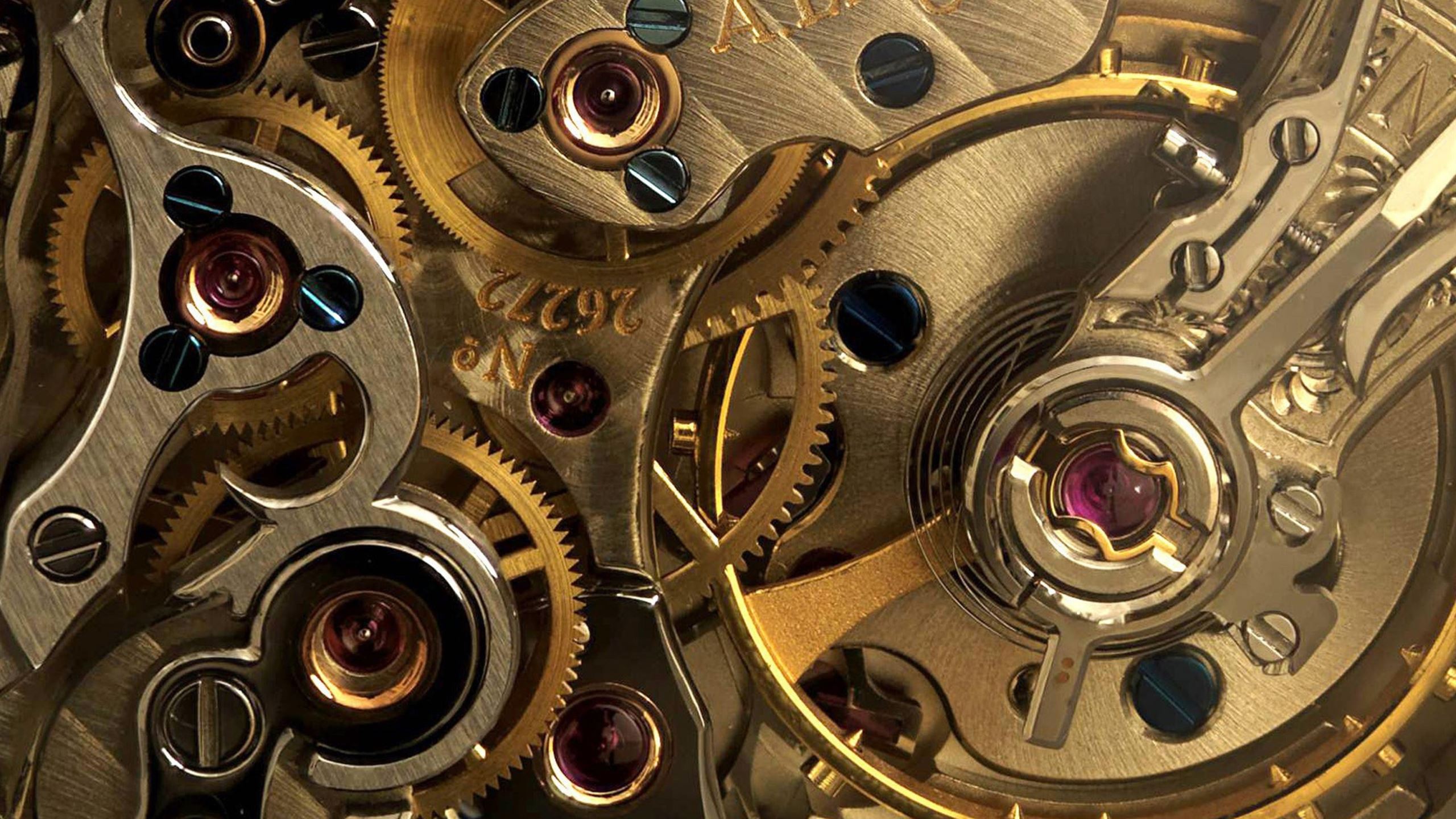 Golden Watch Gears MacBook Air Wallpaper Download