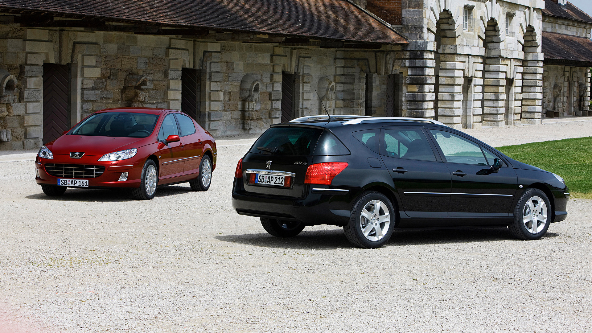 Desktop Wallpaper Peugeot 407, Peugeot 407 SW 2 Cars 1920x1080