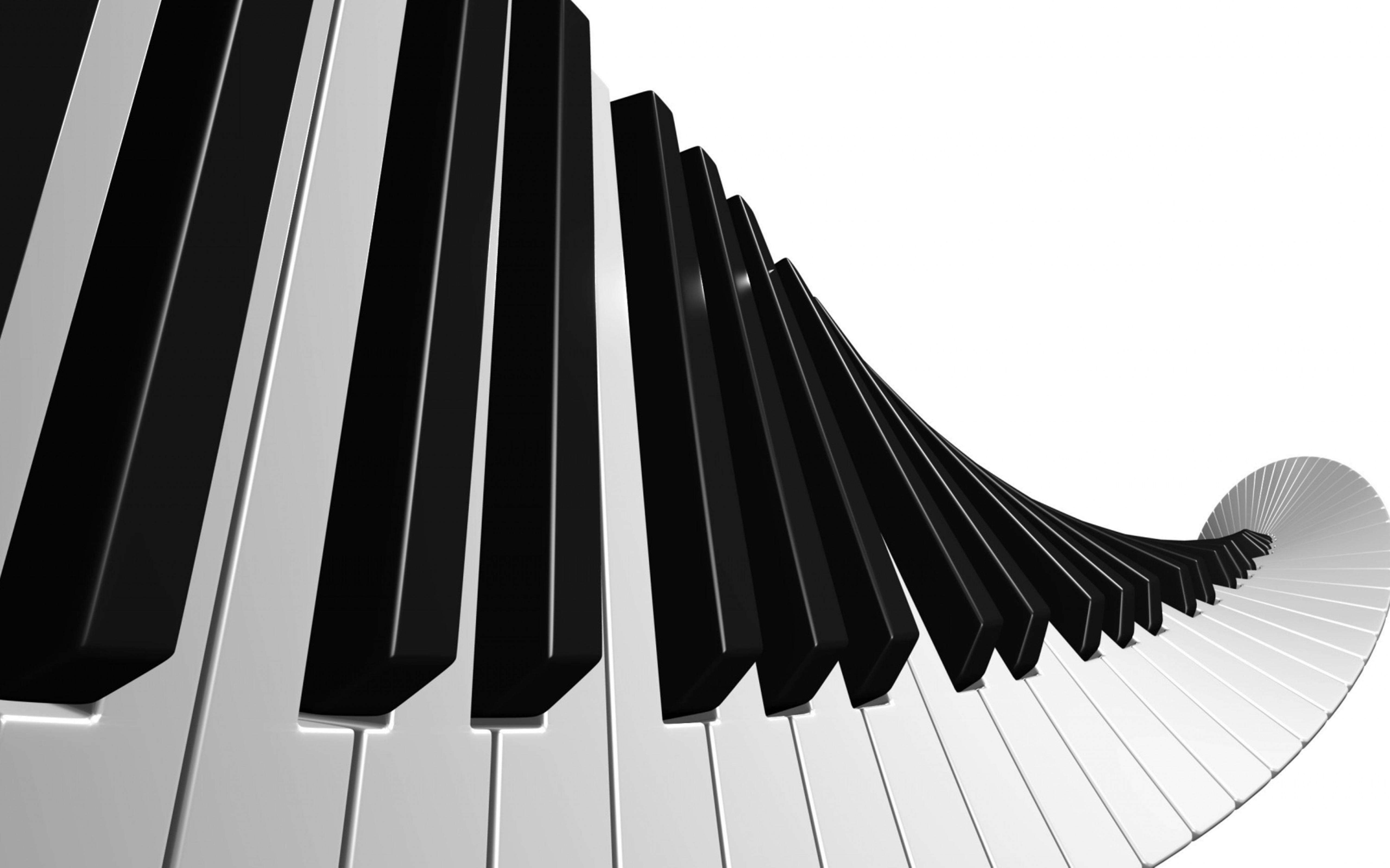 Abstract piano keys and black wallpaper