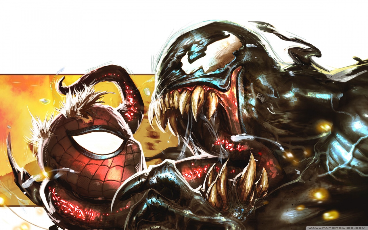 Venom Spiderman Drawing Ultra HD Desktop Background Wallpaper for 4K UHD TV, Widescreen & UltraWide Desktop & Laptop, Tablet