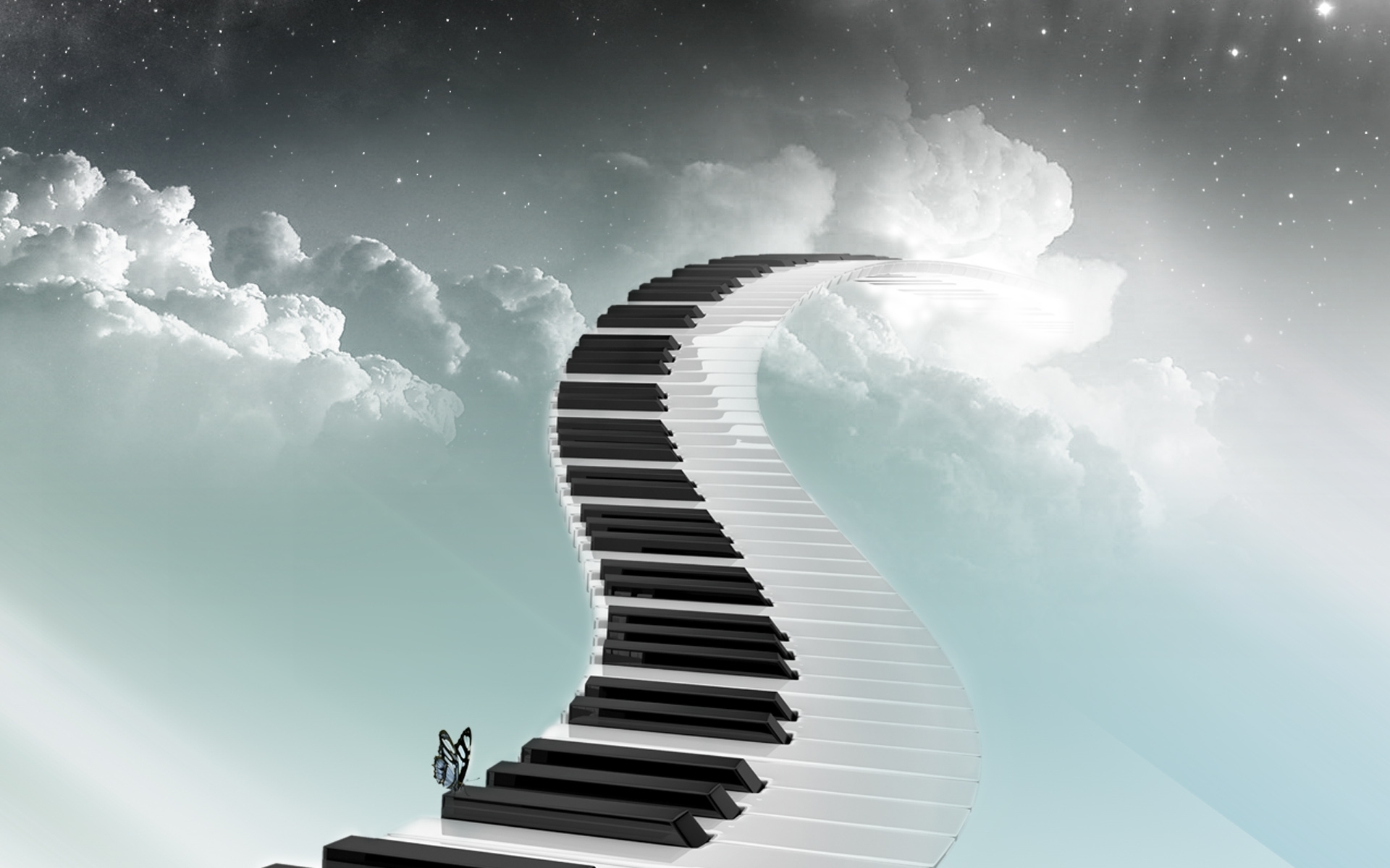 Celestial Piano: An HD Wallpaper