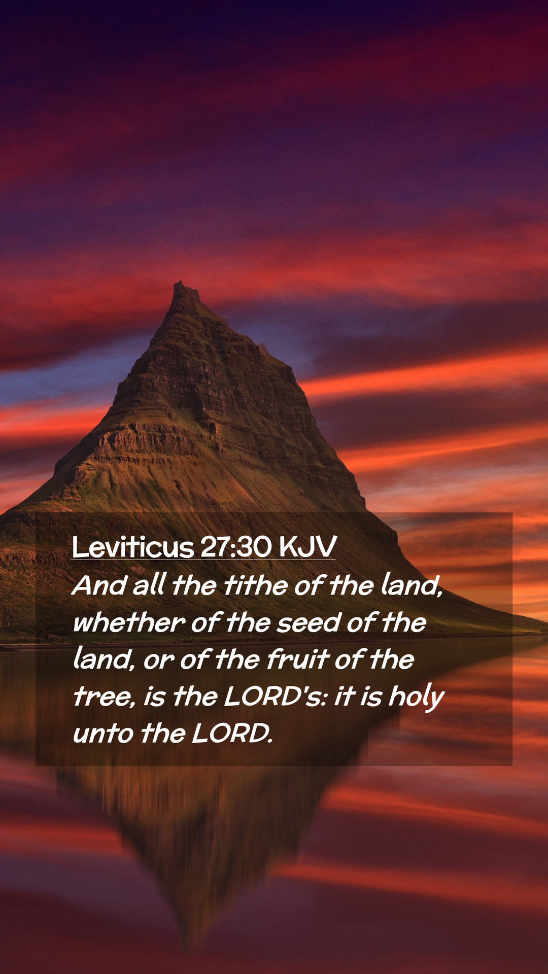 Leviticus 27:30 KJV Mobile Phone Wallpaper all the tithe of the land, whether of the