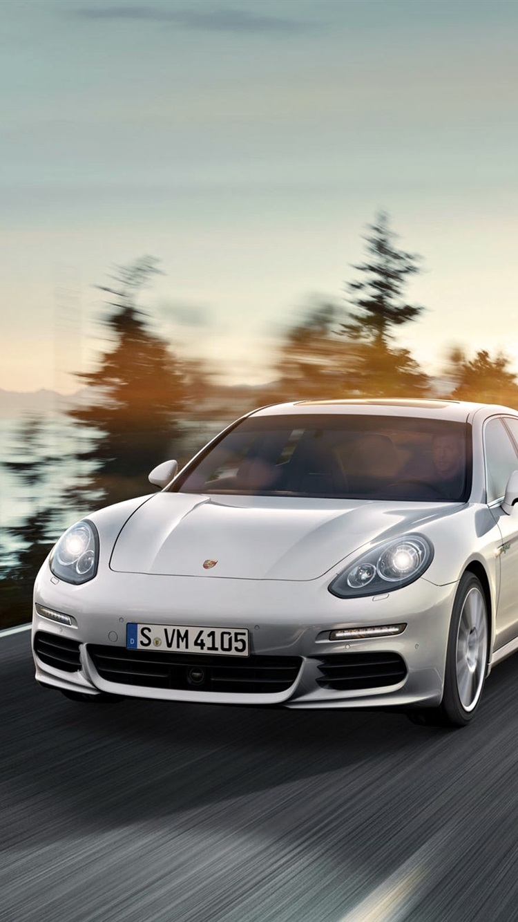 Porsche Panamera E Hybrid Car Front View 750x1334 IPhone 8 7 6 6S Wallpaper, Background, Picture, Image