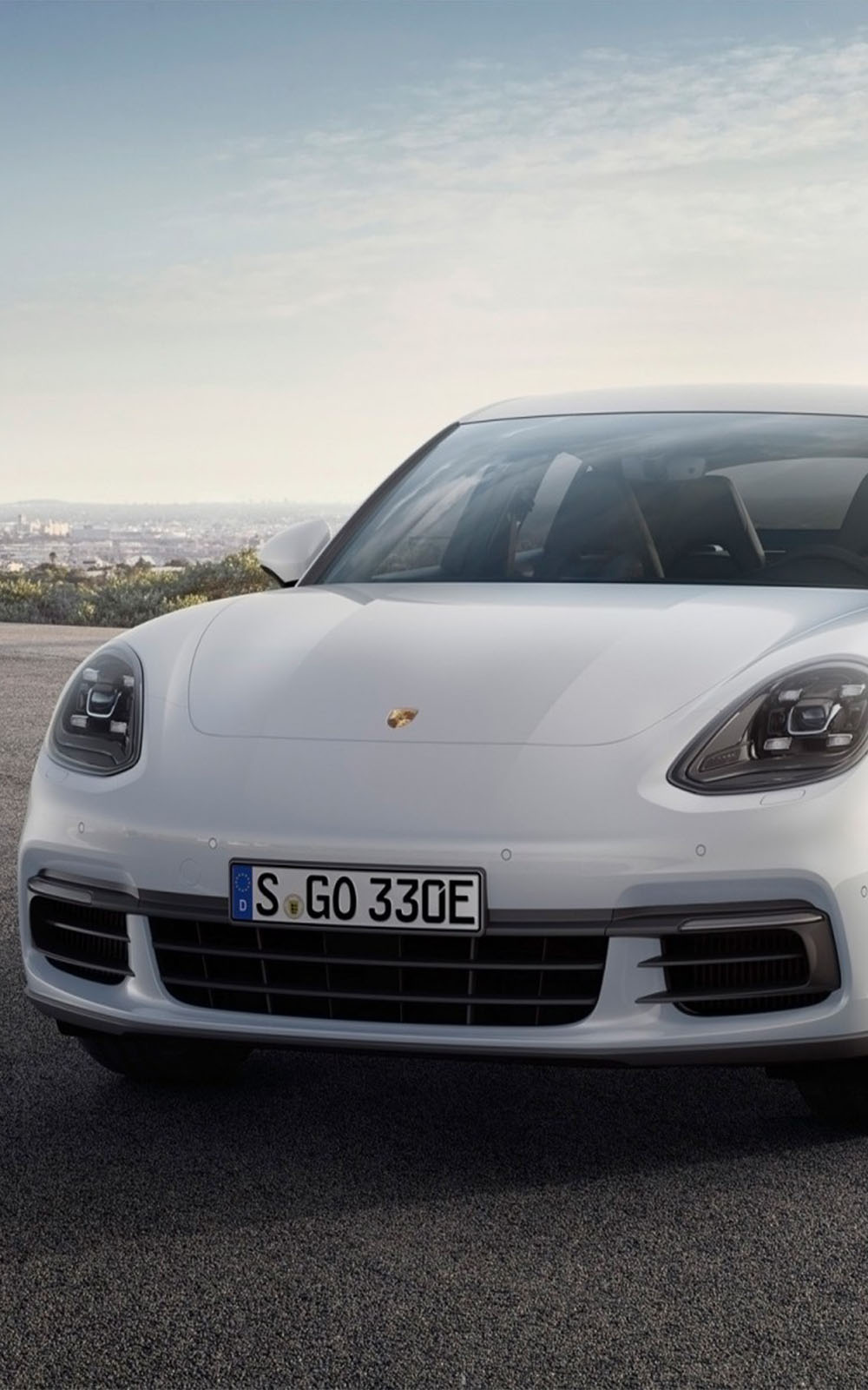 White Porsche Panamera 4e Hybrid Free HD Mobile Wallpaper