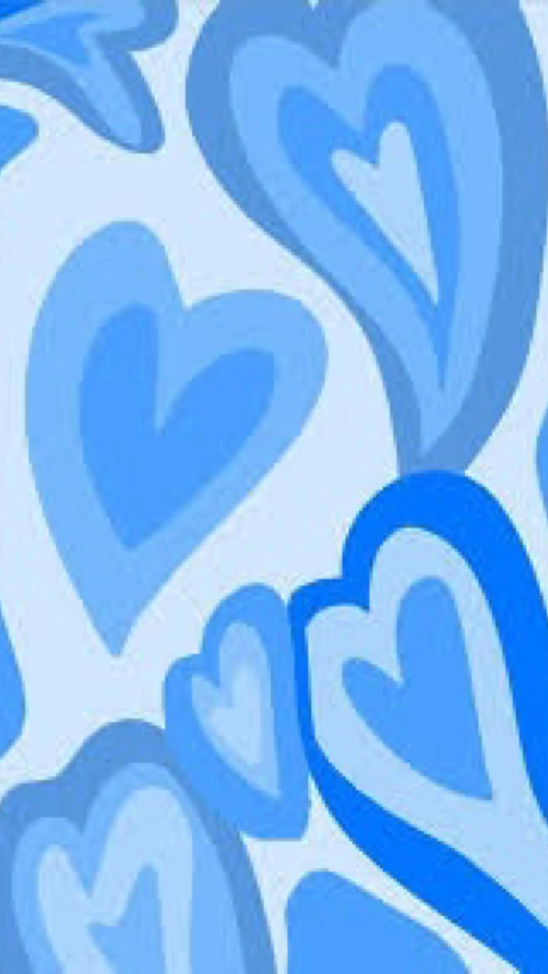 Blue heart background. iPhone wallpaper pattern, Pretty wallpaper iphone, Heart wallpaper