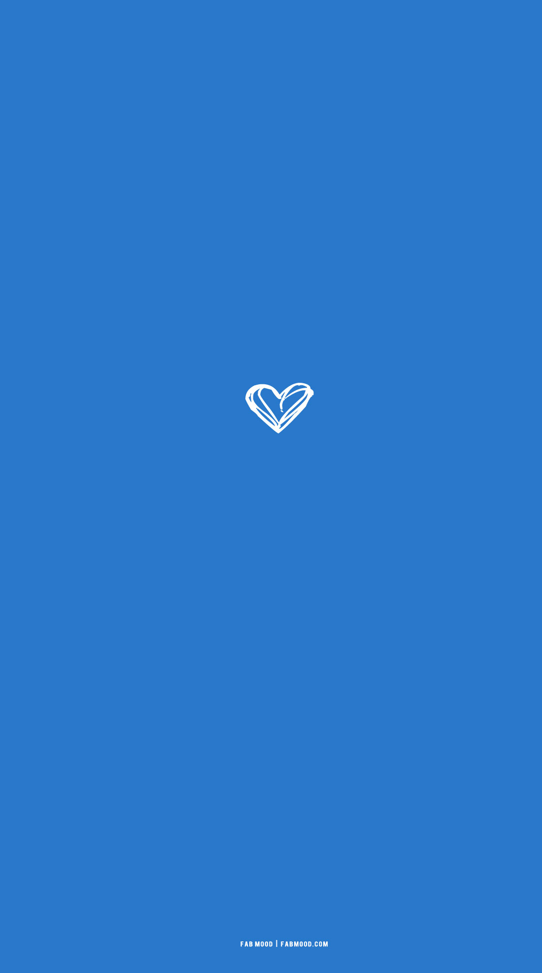 Azure Blue Wallpaper For Phone, Messy Heart Illustration