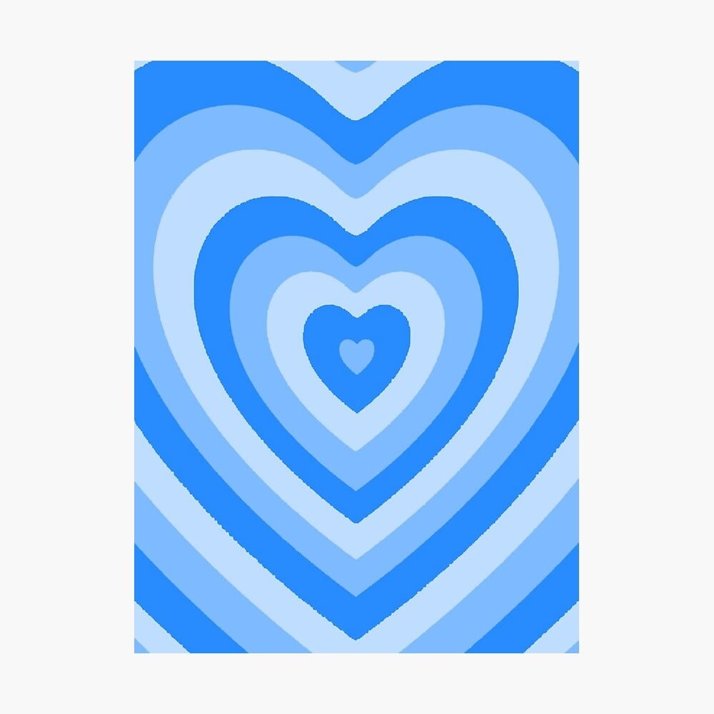 Cute Y2k Soft Girl Heart Pattern Poster By Elizastreet