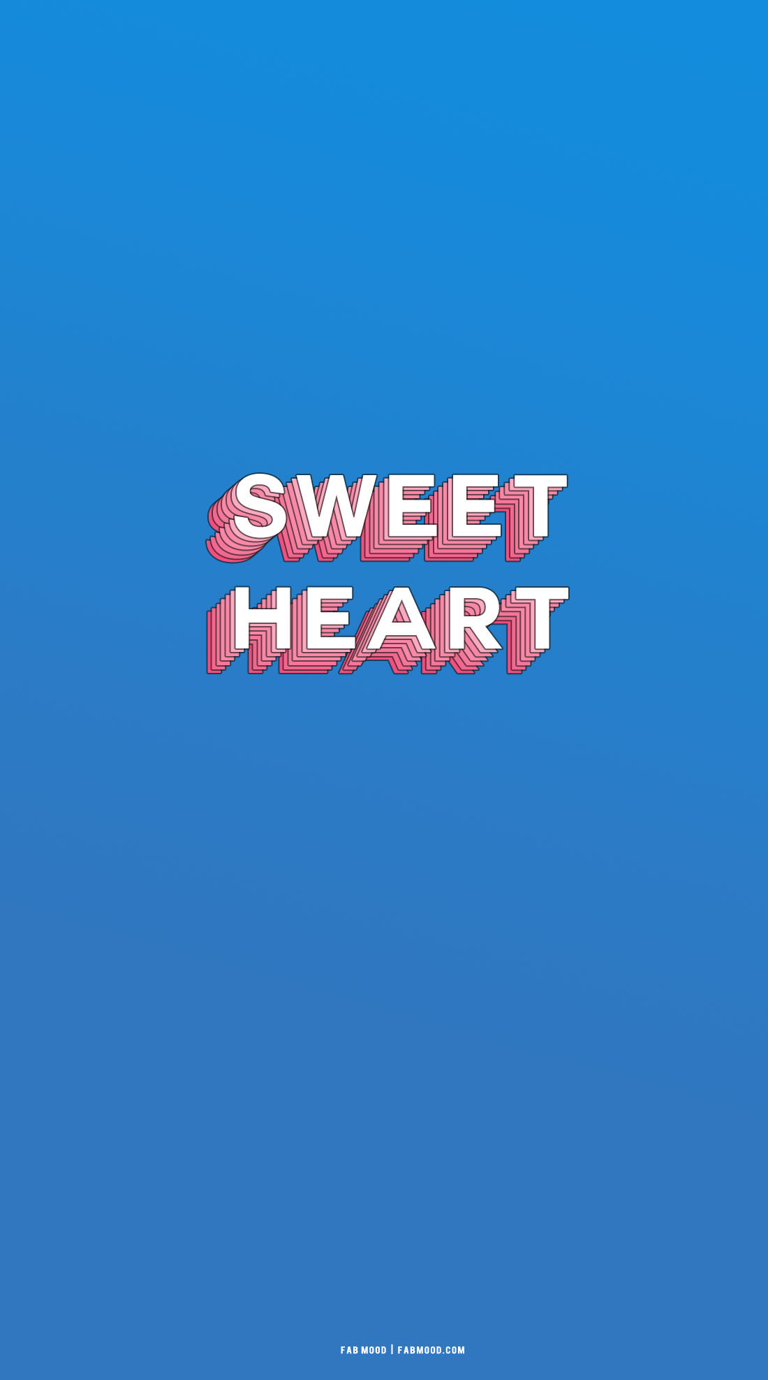 Azure Blue Wallpaper For Phone, Pink Sweet Heart
