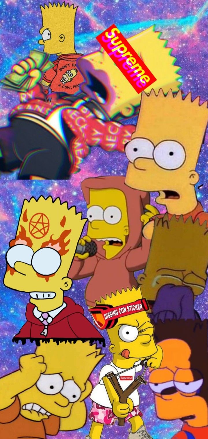 The Simpsons Trippy Aesthetic Wallpapers - Wallpaper Cave