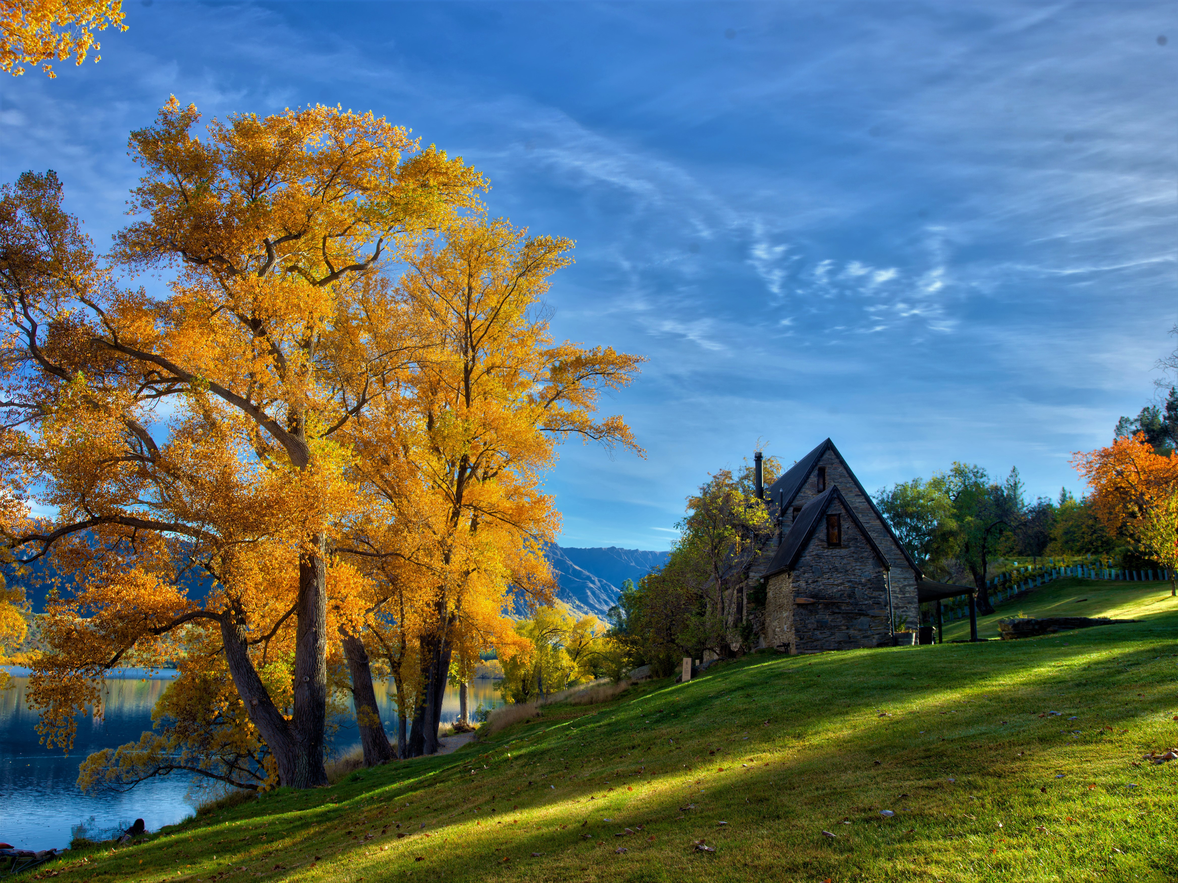Lake House in Autumn