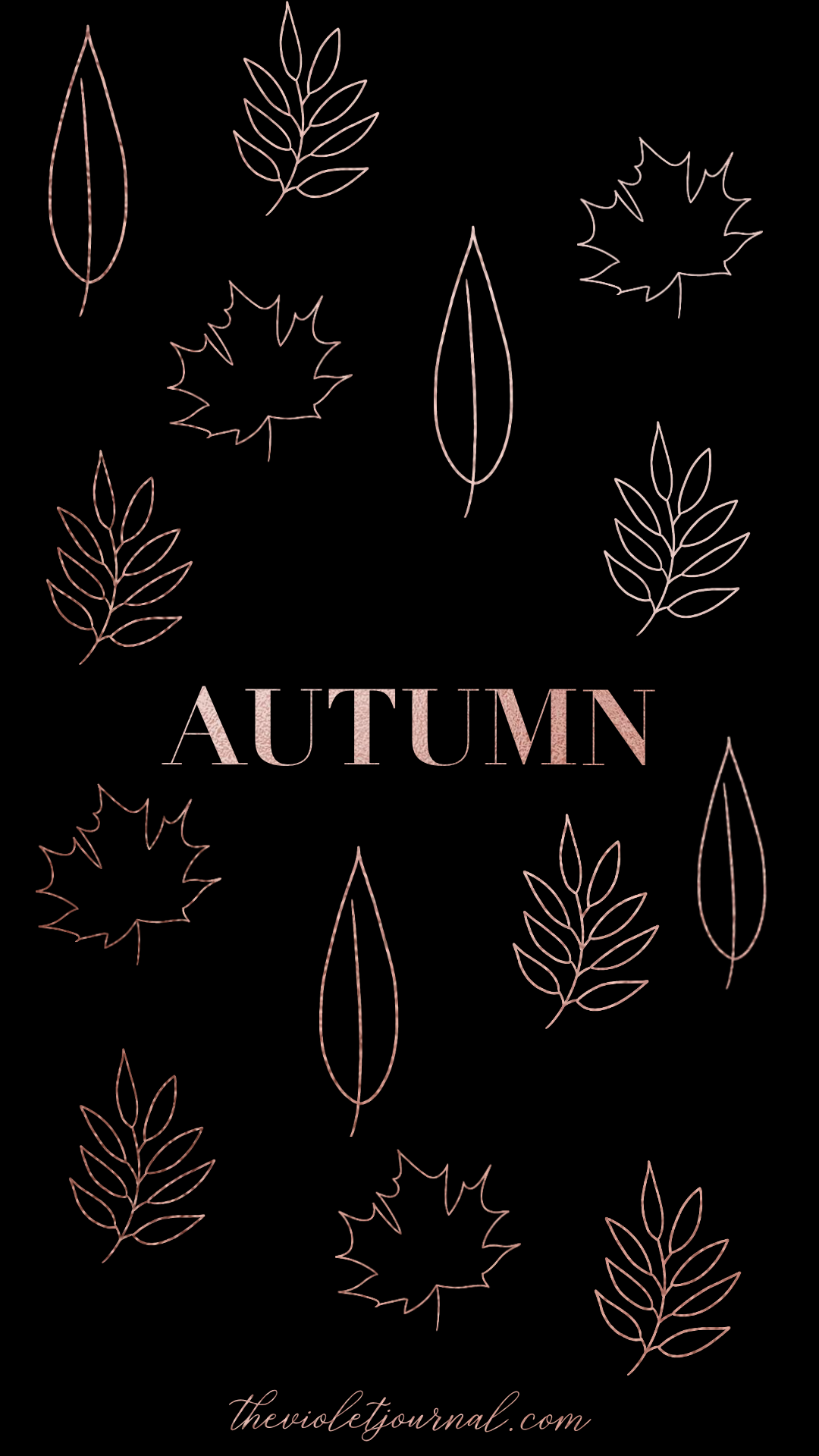 Free iPhone Wallpaper for Fall Violet Journal