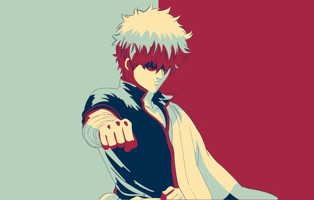 Wallpaper anime, samurai, manga, Gintama, kimono, japonese image for desktop, section минимализм