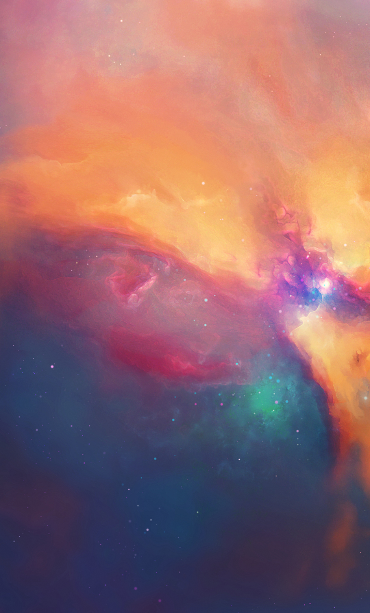 Download wallpaper 1280x2120 cosmos, nebula, universe, colorful clouds, art, iphone 6 plus, 1280x2120 HD background, 22847