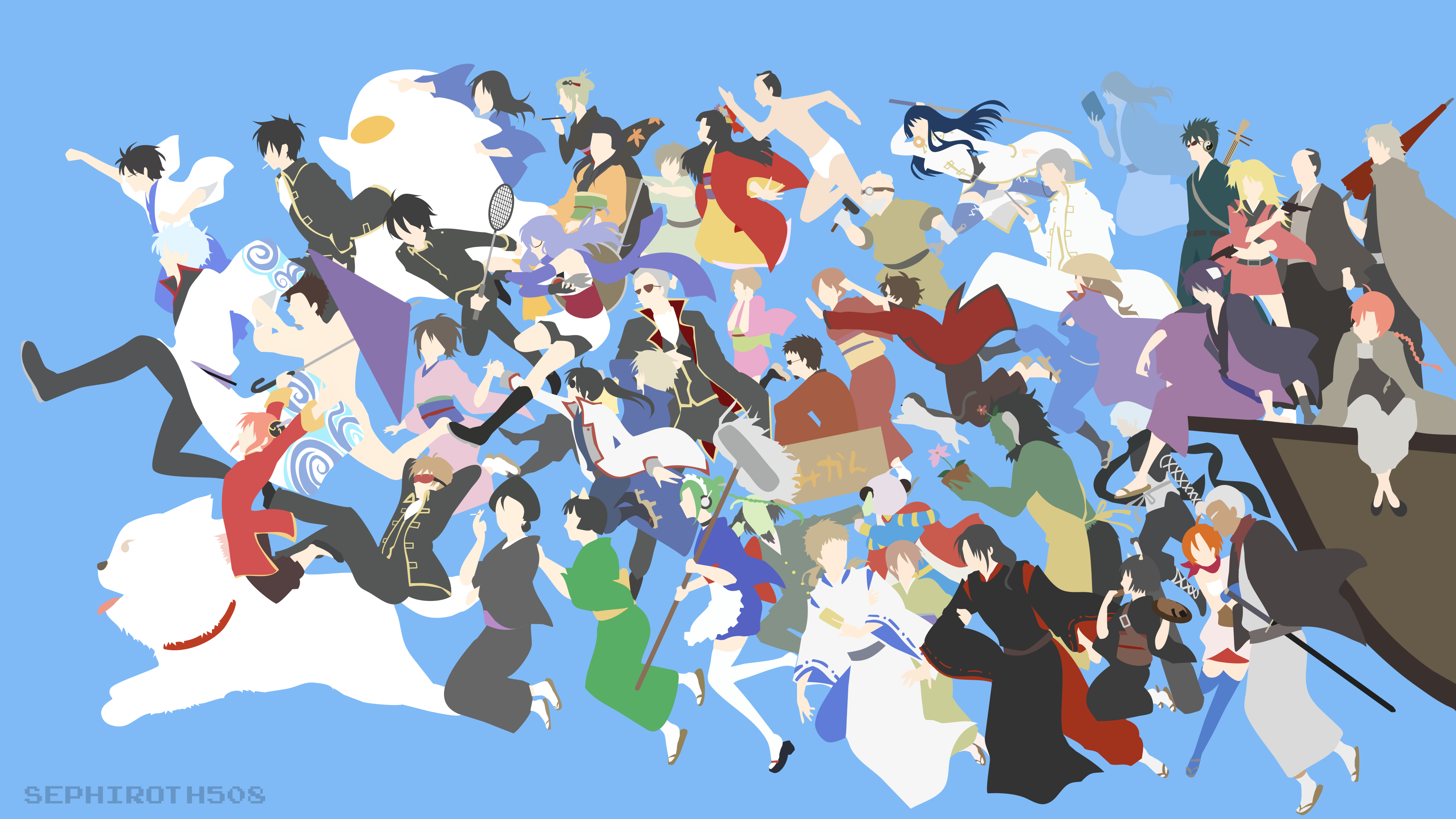 Gintama. Minimalist Wallpaper (4K)