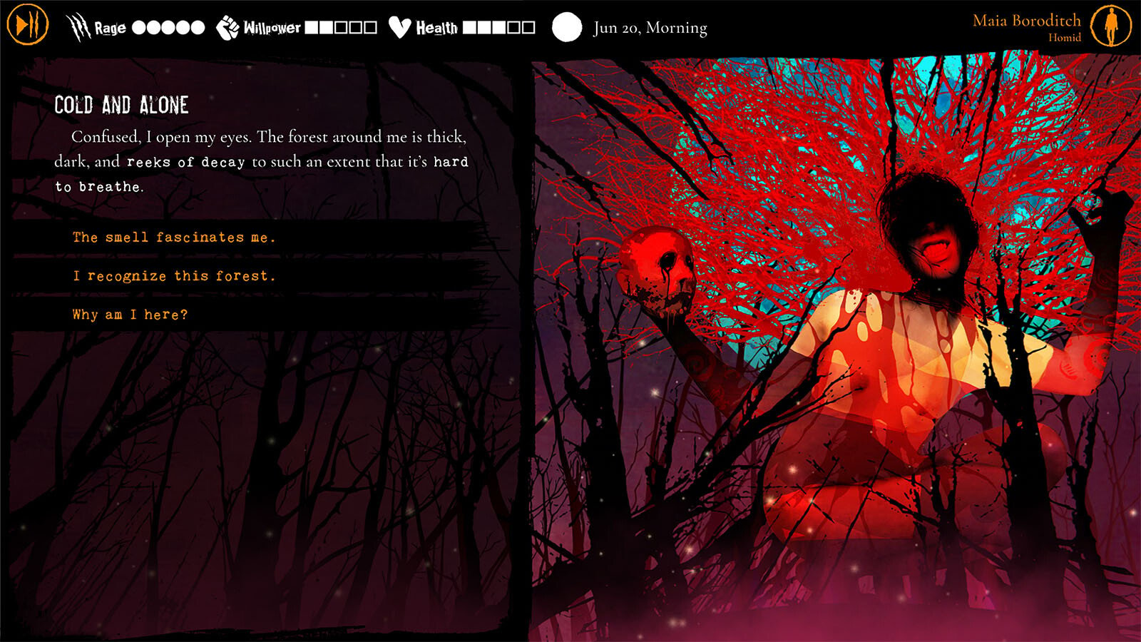 Werewolf: The Apocalypse of the Forest Steam Key for PC, Mac and Linux