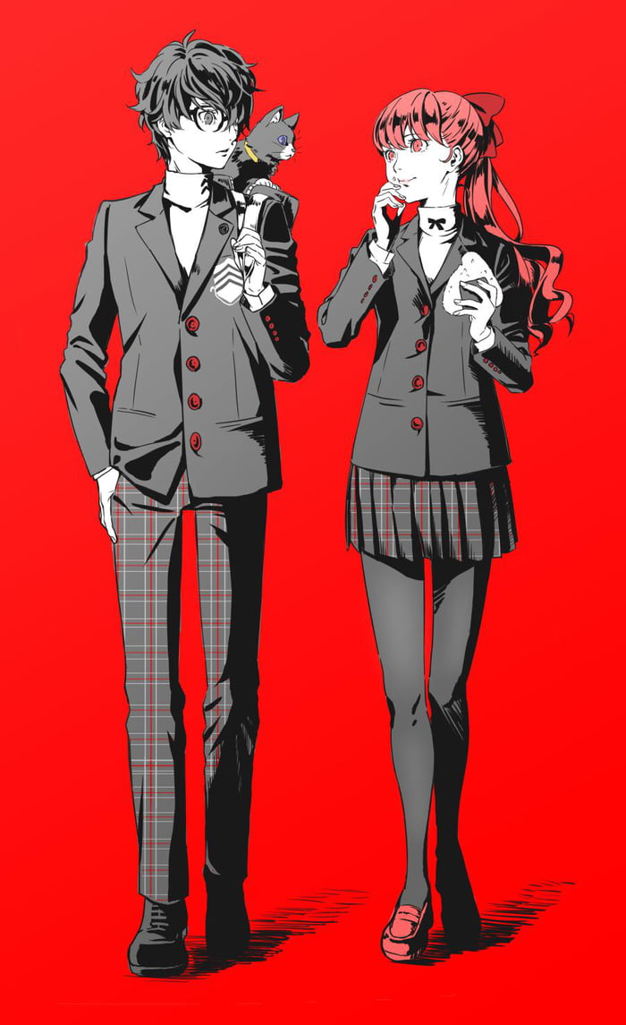 Posting Persona pics daily. Day 993: P5R Kasumi and Joker
