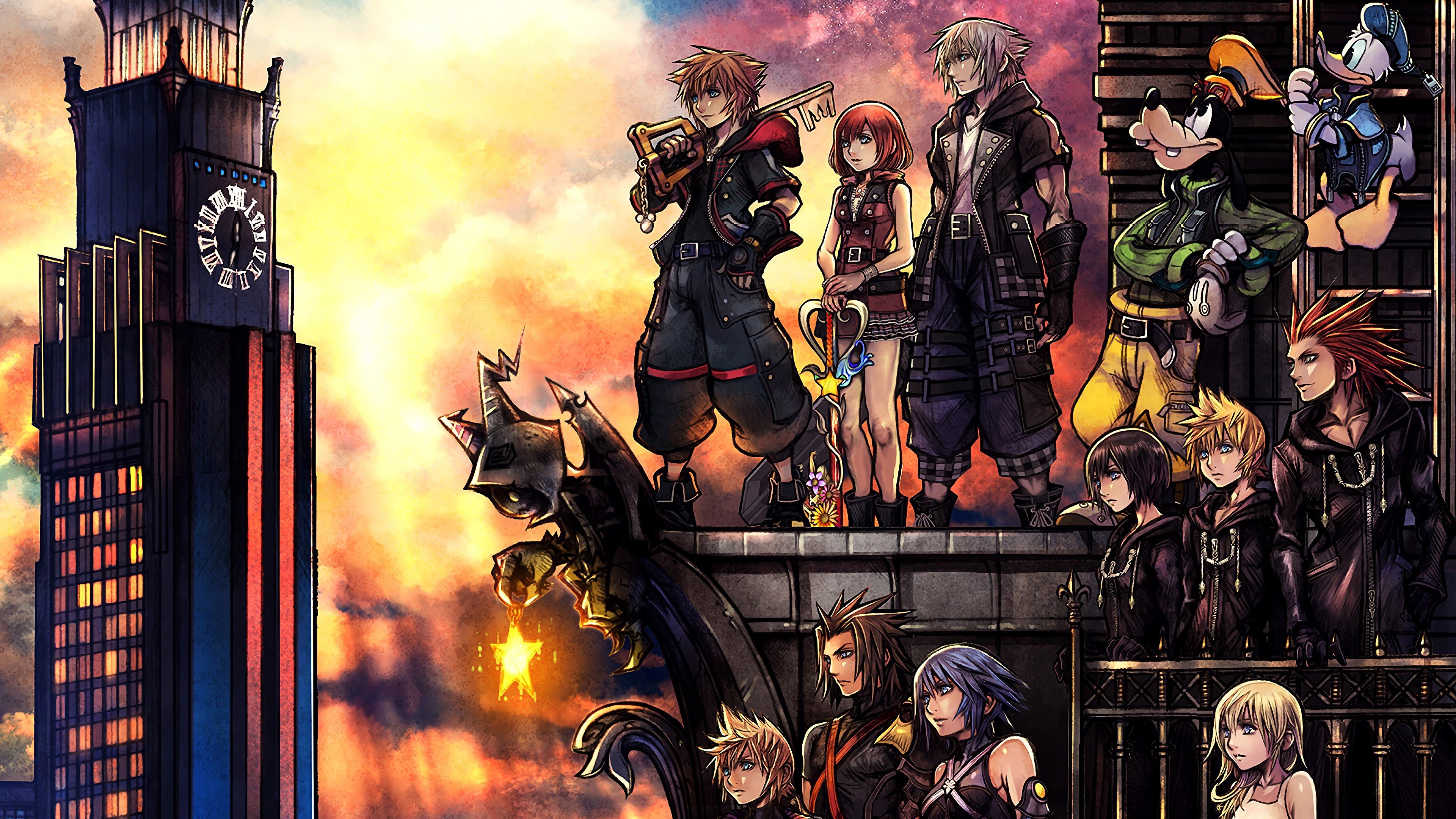 Kingdom Hearts 3 Characters 4K Wallpaper