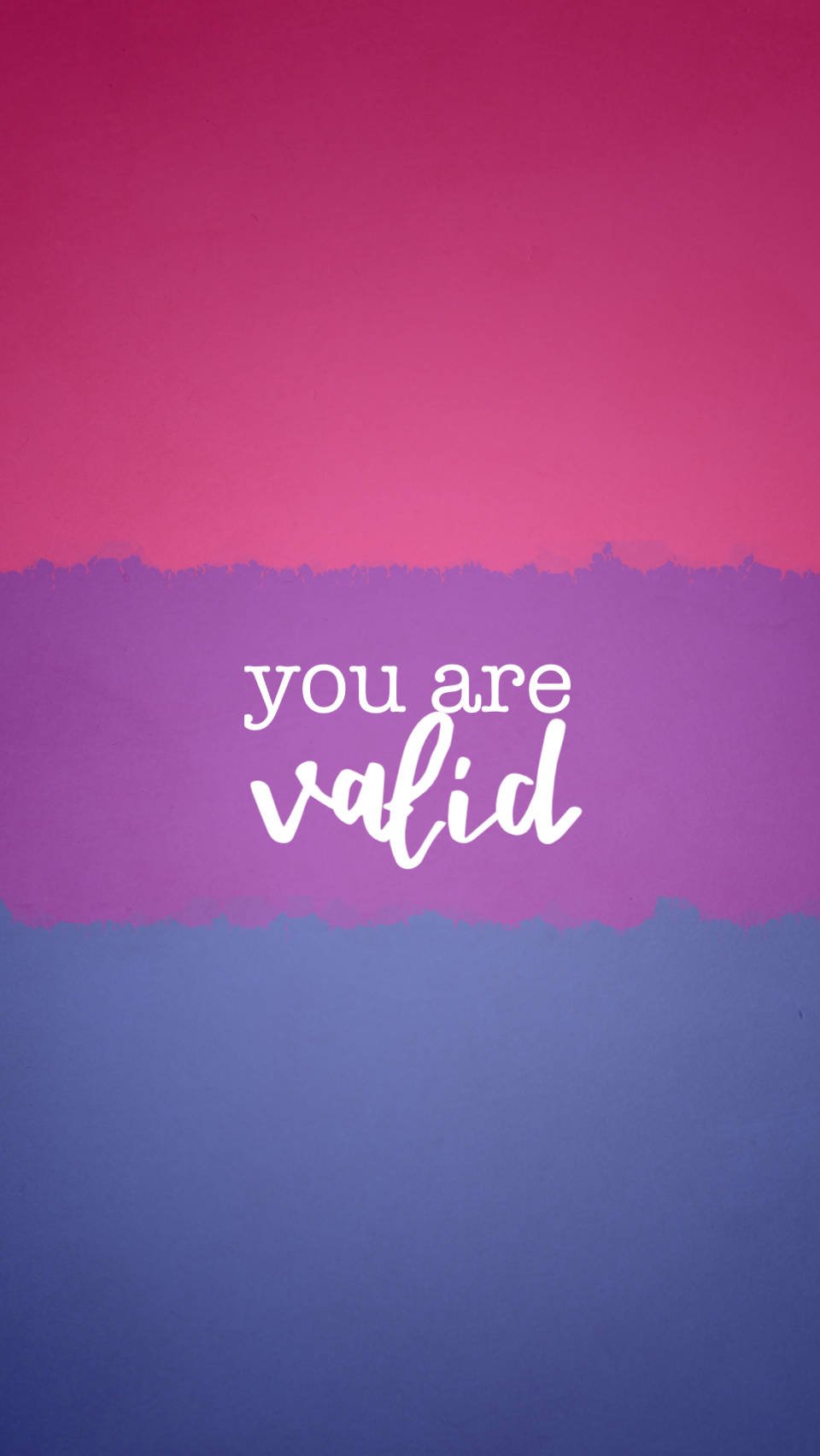 Download Bisexual Flag You Are Valid Wallpaper