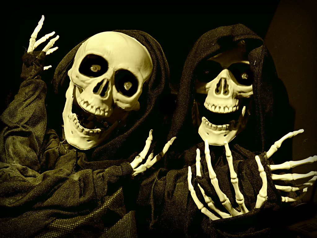 Happy Skeletons. These happy characters were hanging around