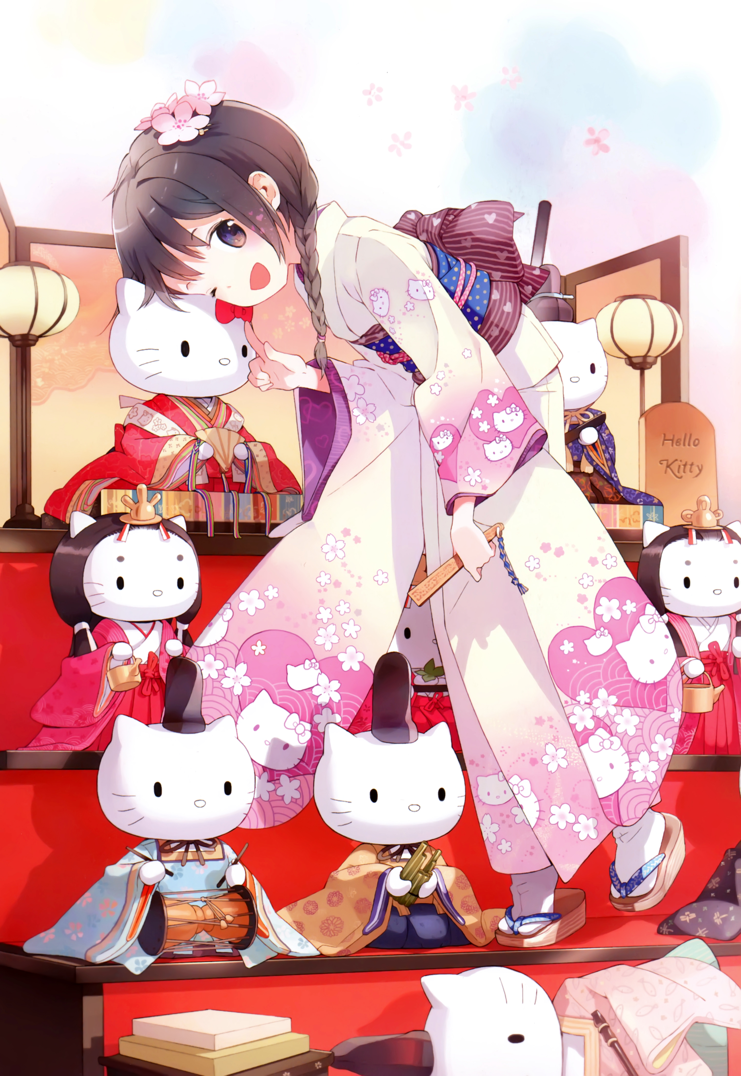 Hello Kitty Anime Girl Chrome Theme  ThemeBeta