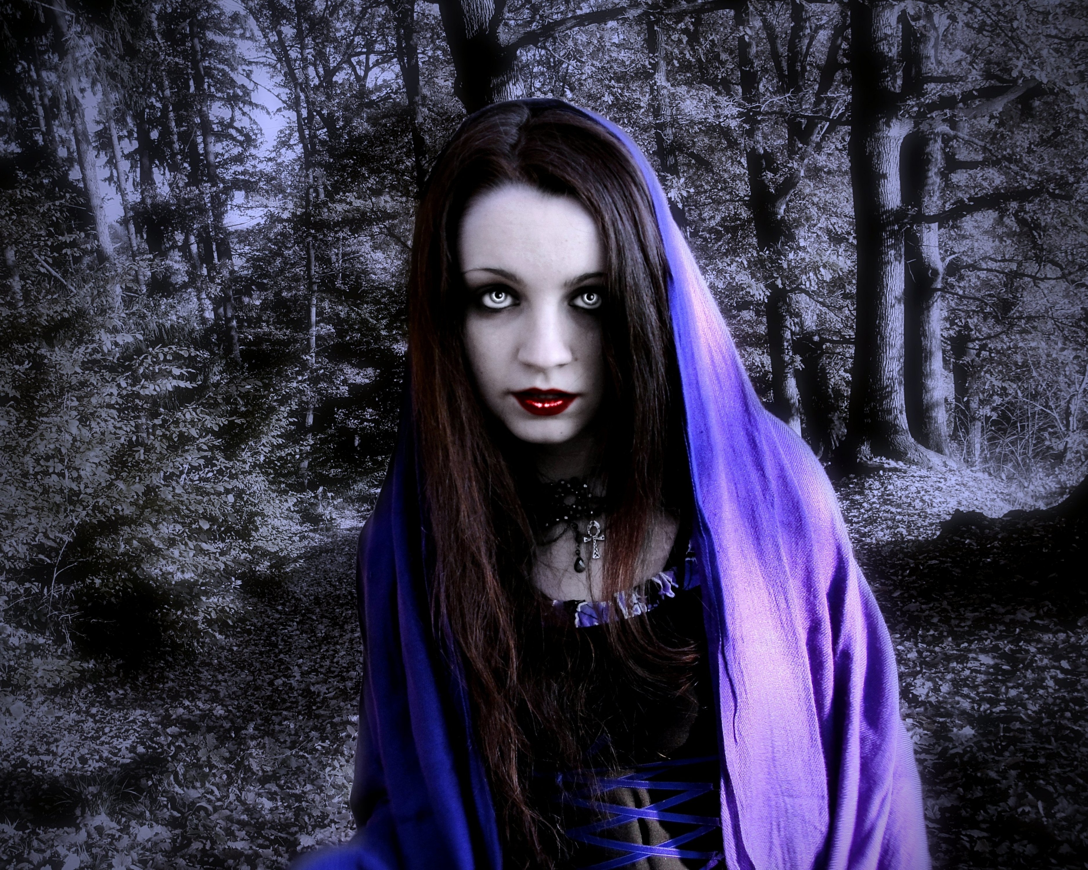 fantasy, Artwork, Art, Dark, Vampire, Gothic, Girl, Girls, Horror, Evil Wallpaper HD / Desktop and Mobile Background