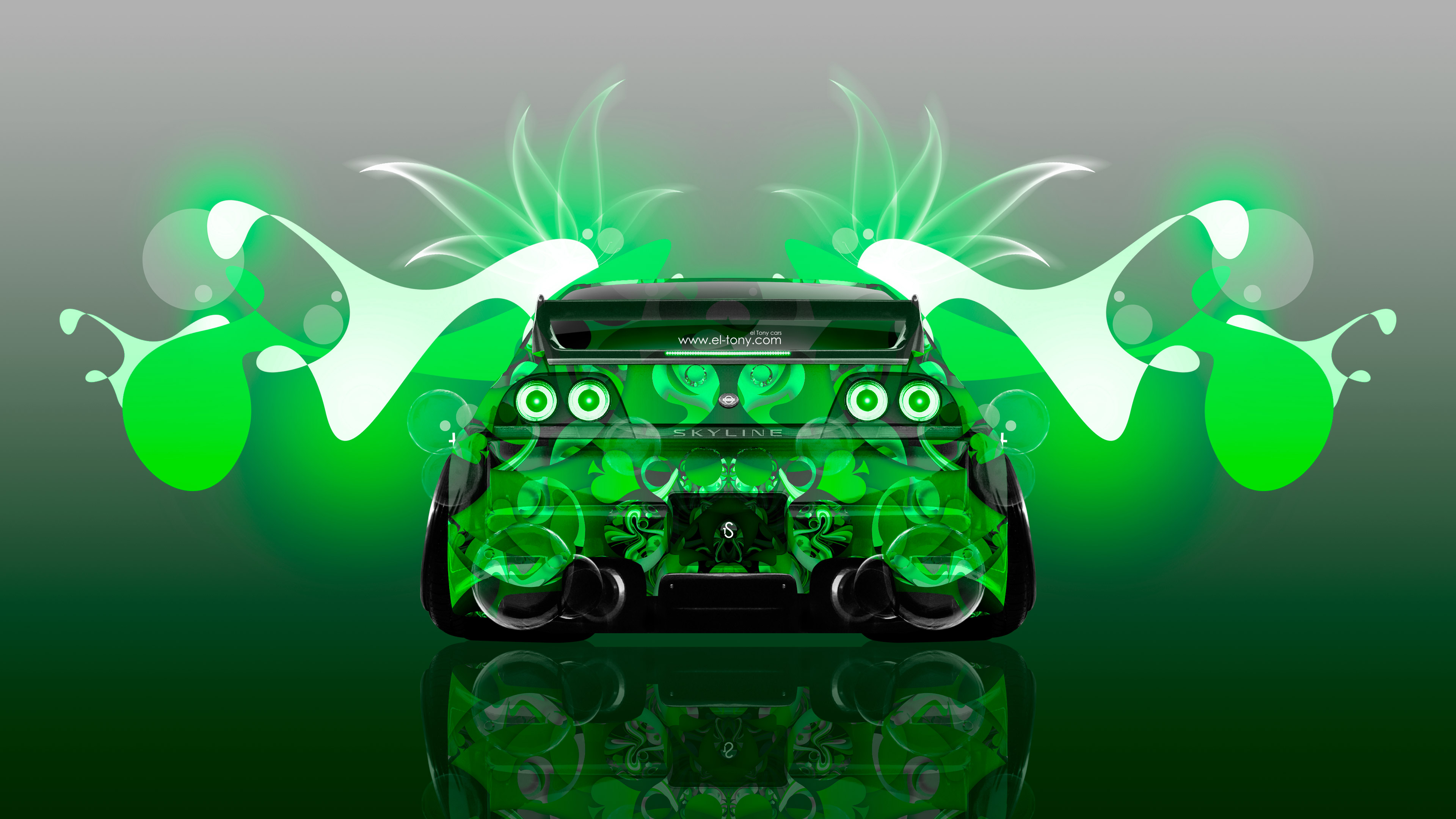 4K Nissan Skyline GTR R33 JDM Super Abstract Aerography Car 2015 el Tony