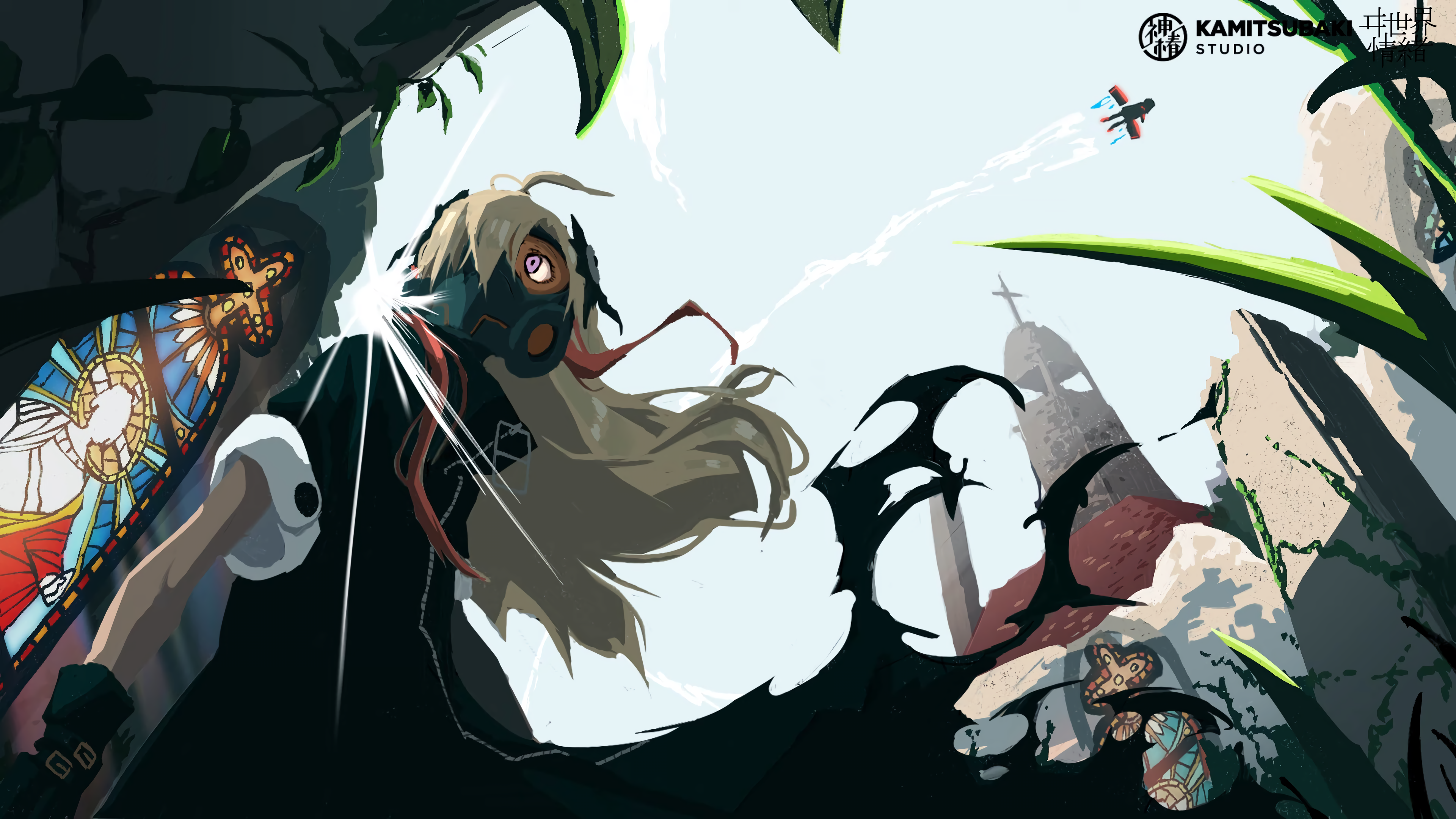 Virtual Singer Virtual Youtuber Artwork Shimatsuku Isekaijoucho Mask Post Apocalypse Wallpaper:3840x2160