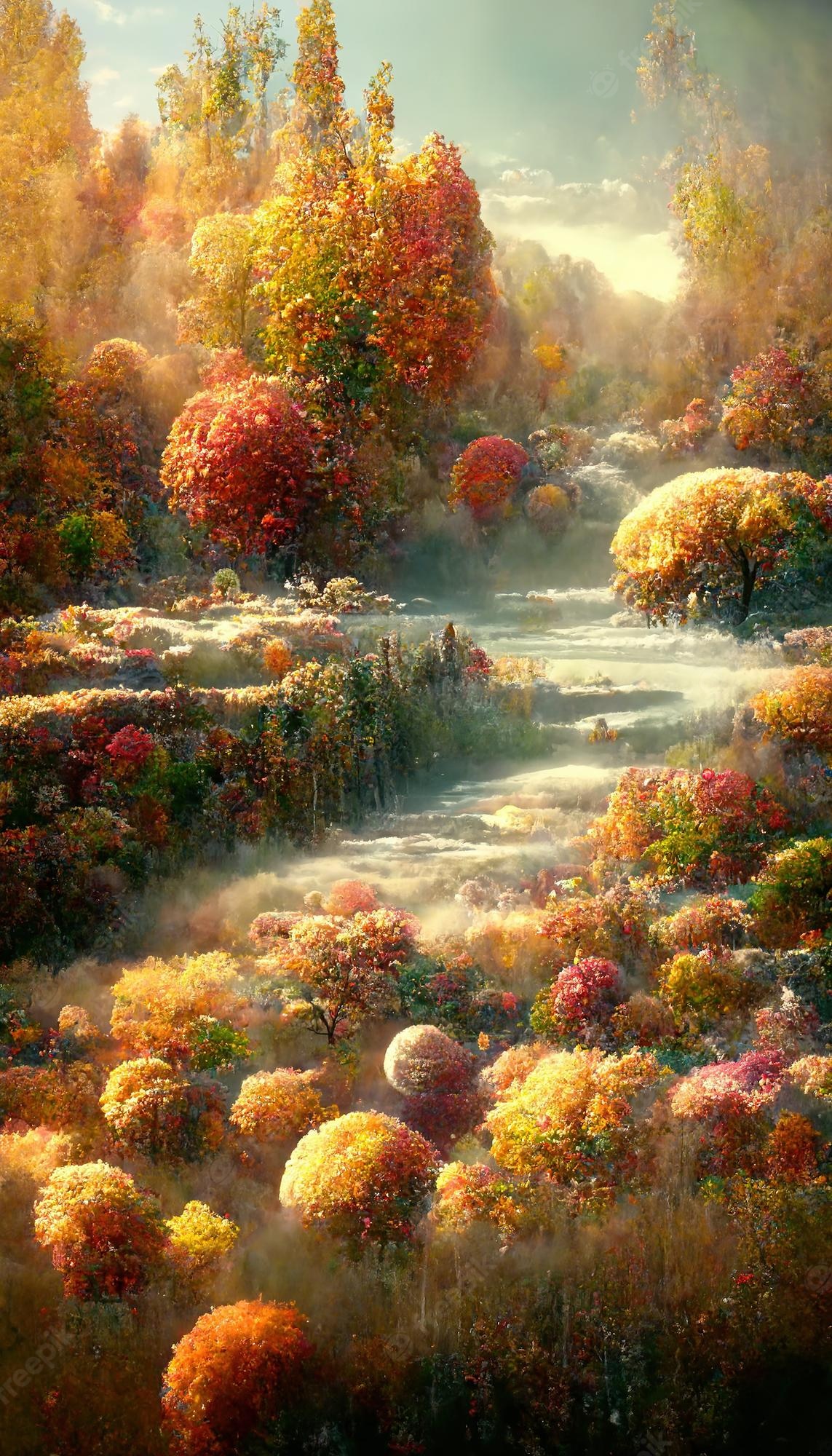 Autumn leaves panoramic Image. Free Vectors, & PSD