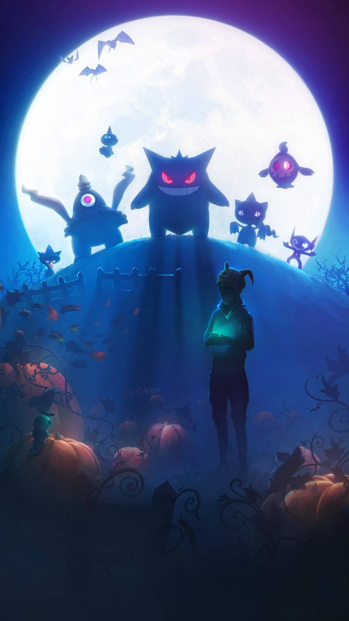Download Ghost Type Halloween Pokemon IPhone Wallpaper