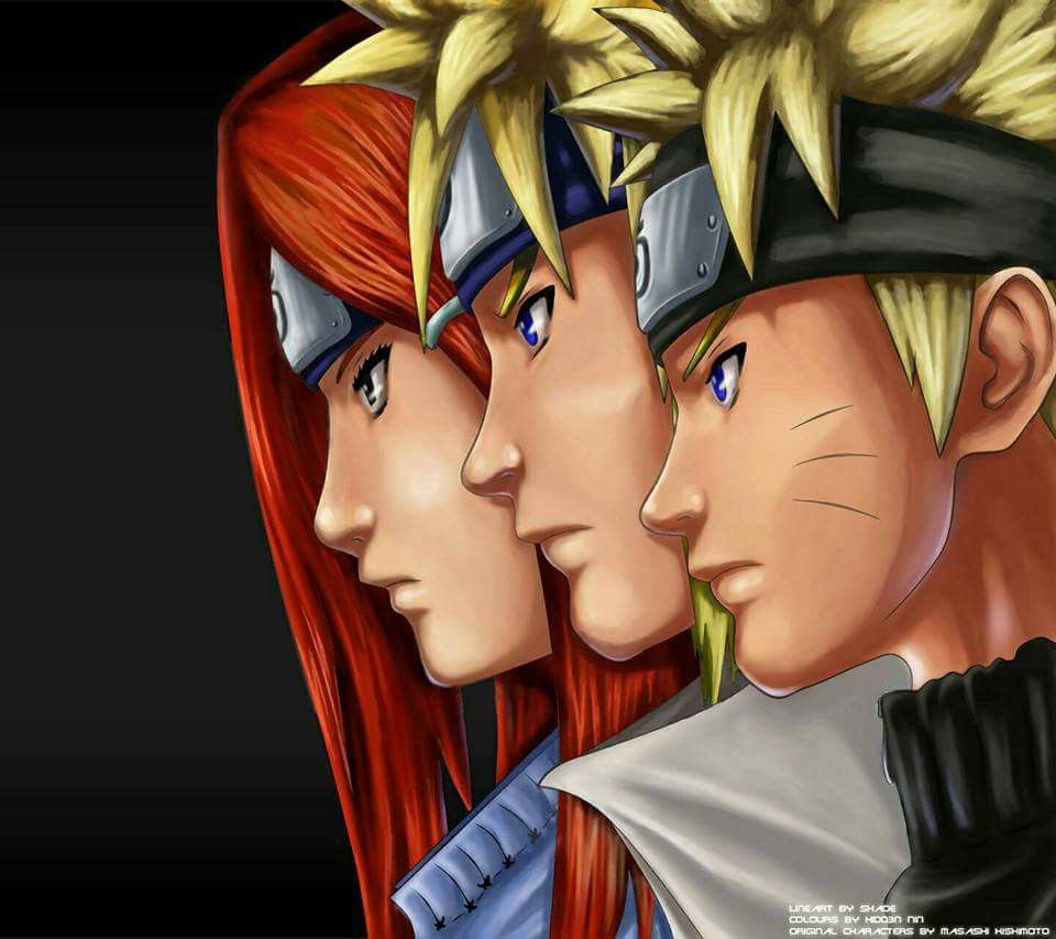 Naruto and his Parents: Kushina Uzumaki and Minato Namikaze ♥♥♥ #Wallpaper # Family. Naruto wallpaper, Naruto shippuden, Anime