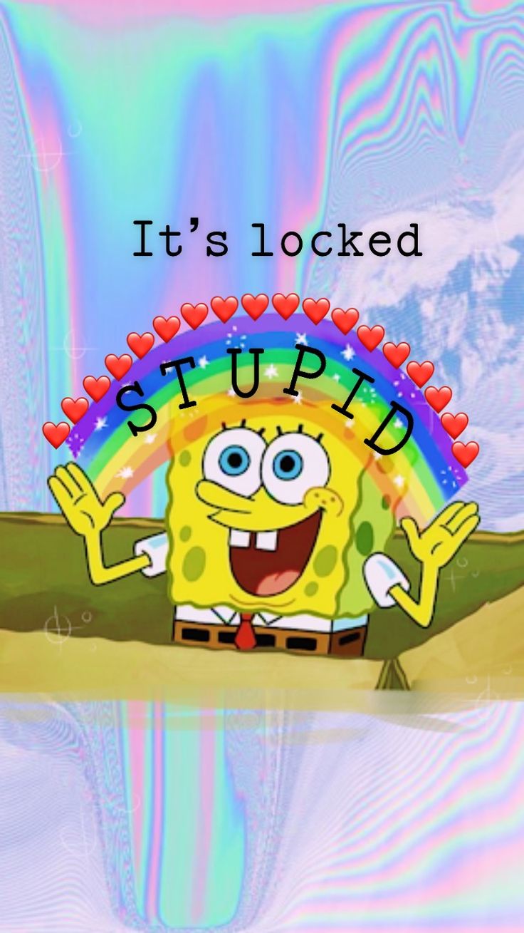 Spongebob lock screen. Its locked wallpaper funny, Spongebob sayings, Funny phone wallpaper