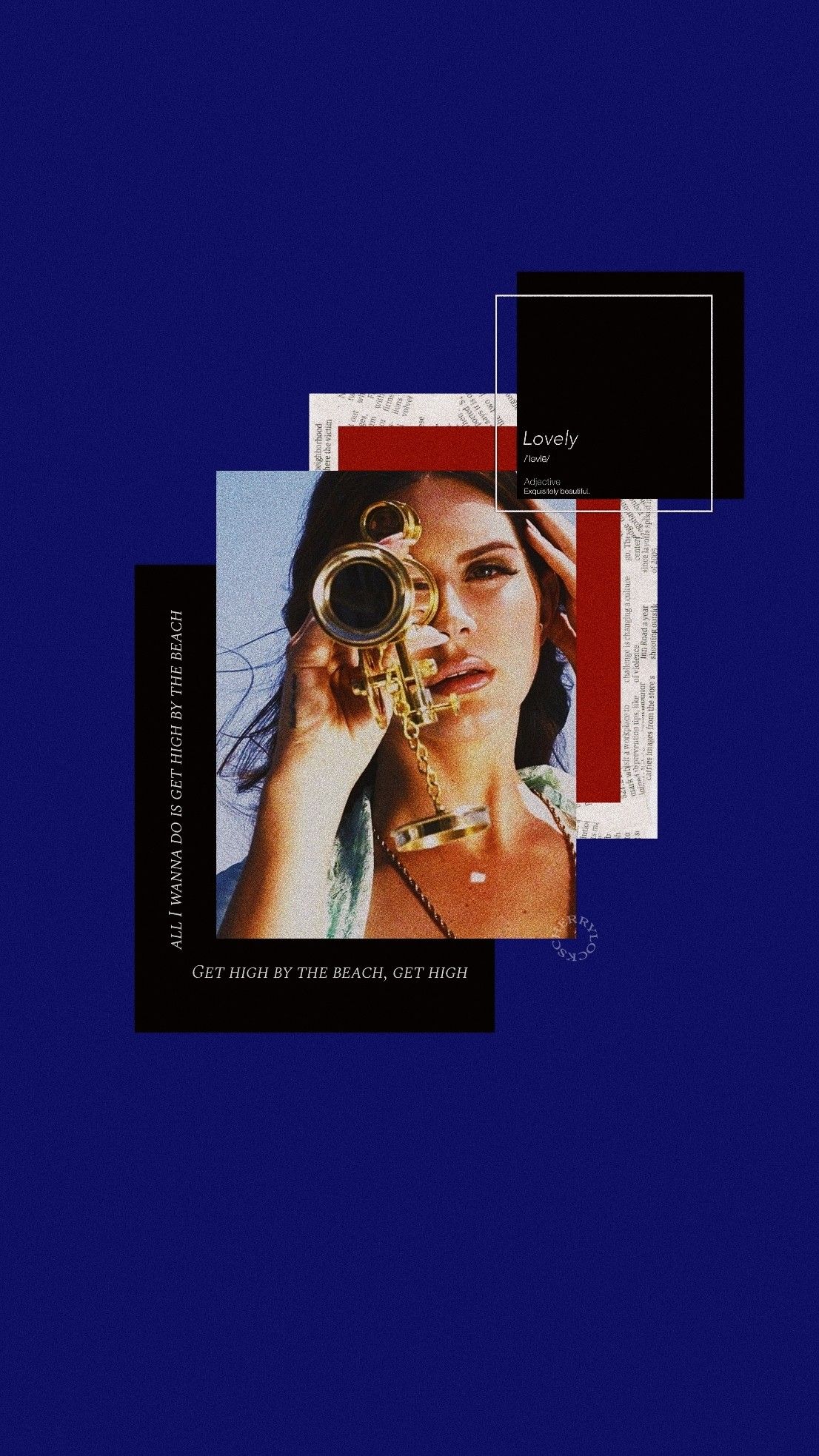 lockscreen: Lana del rey Blue aesthetic. Blue aesthetic, Lana del rey, Aesthetic lockscreens