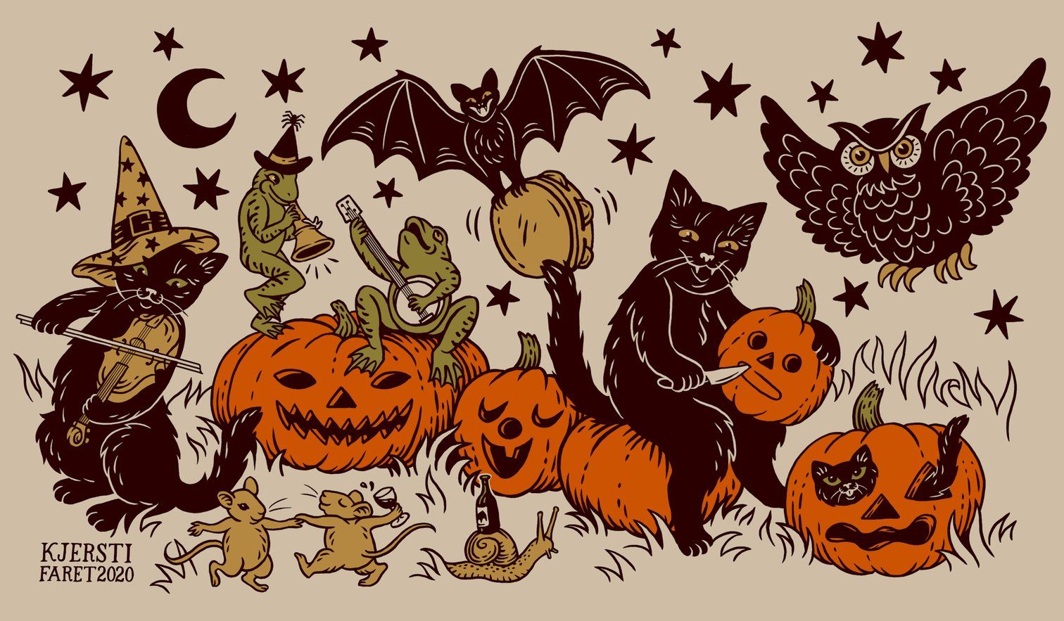 Halloween Vintage Desktop Wallpapers - Wallpaper Cave