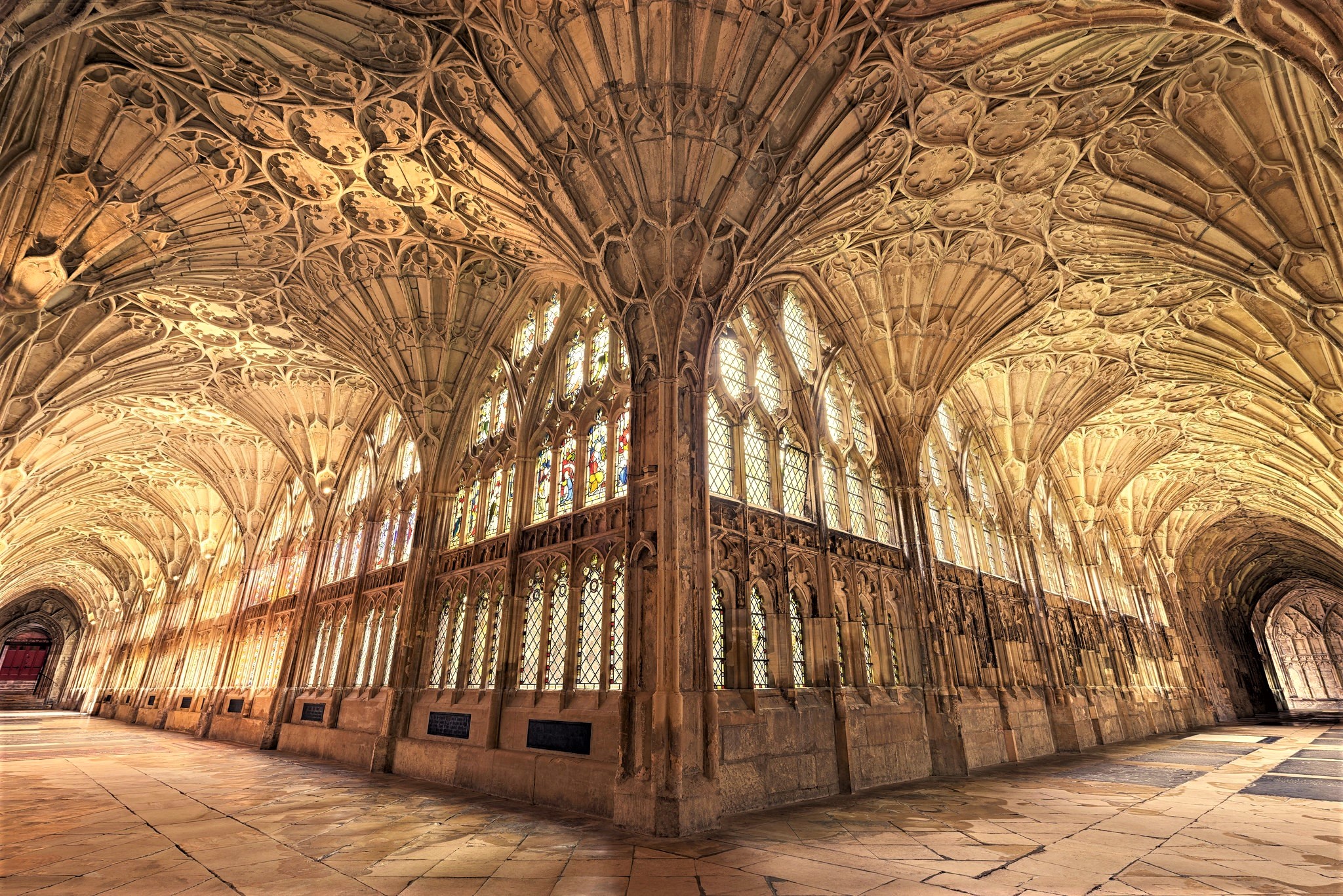 Gothic Architecture of Gloucester Cathedral in Gloucester, England