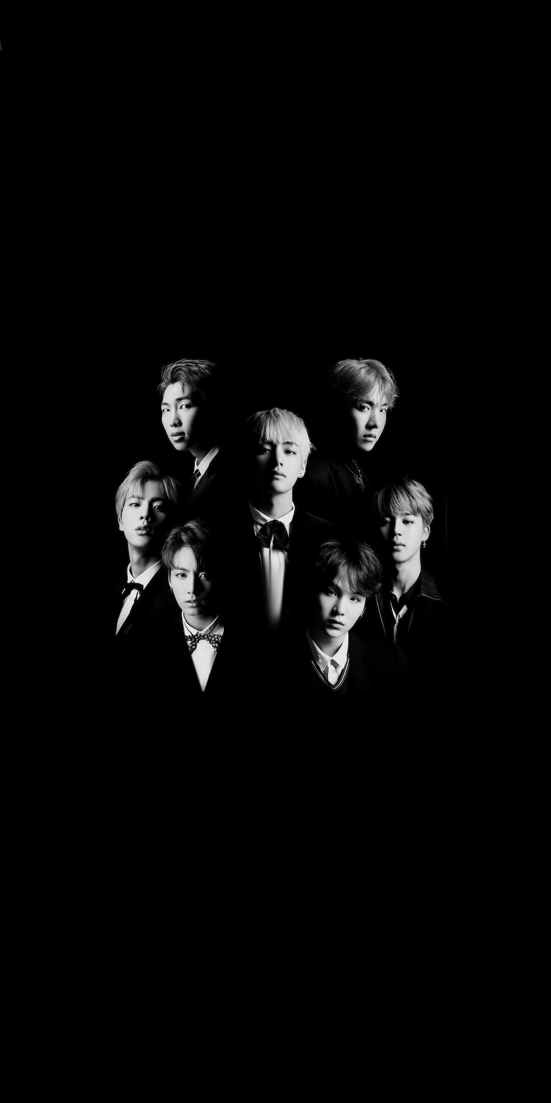 Download BTS in Black Suits, Making an Impression Wallpaper