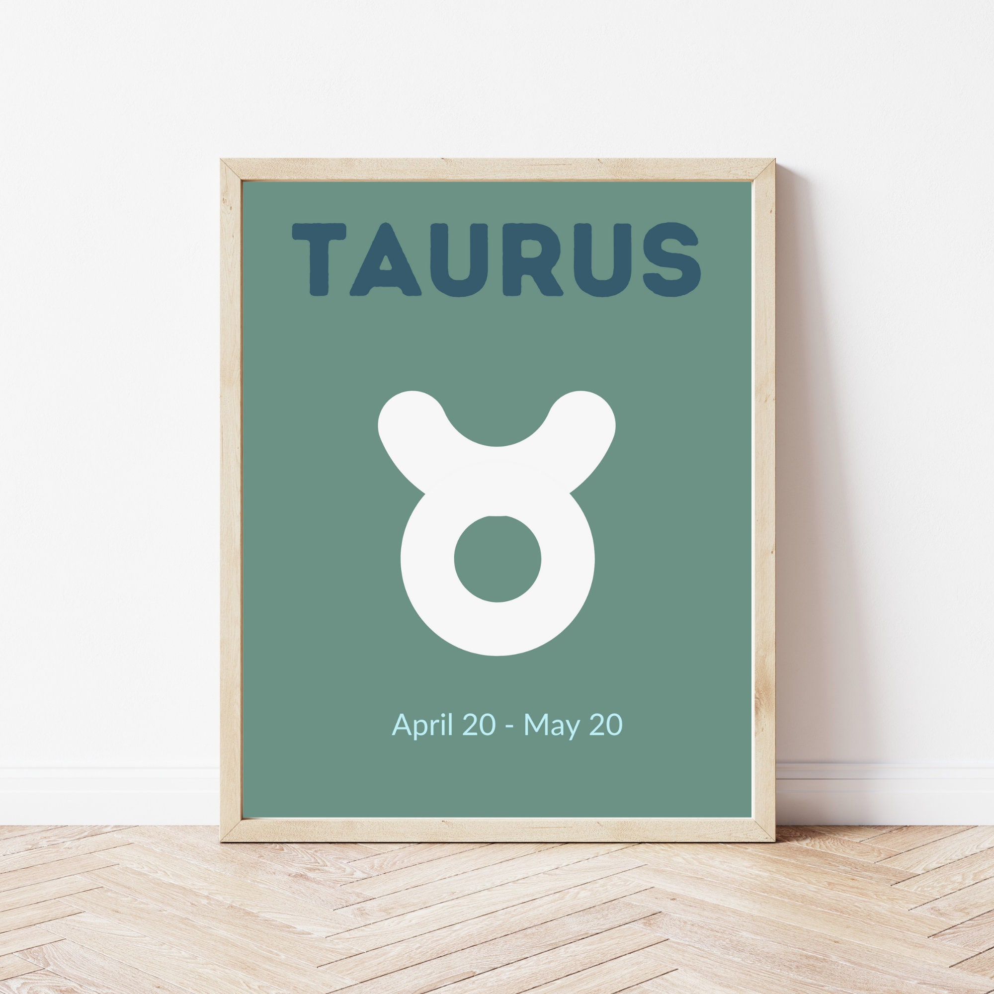 Taurus Zodiac Sign Wall Art INSTANT DOWNLOAD Preppy Wall